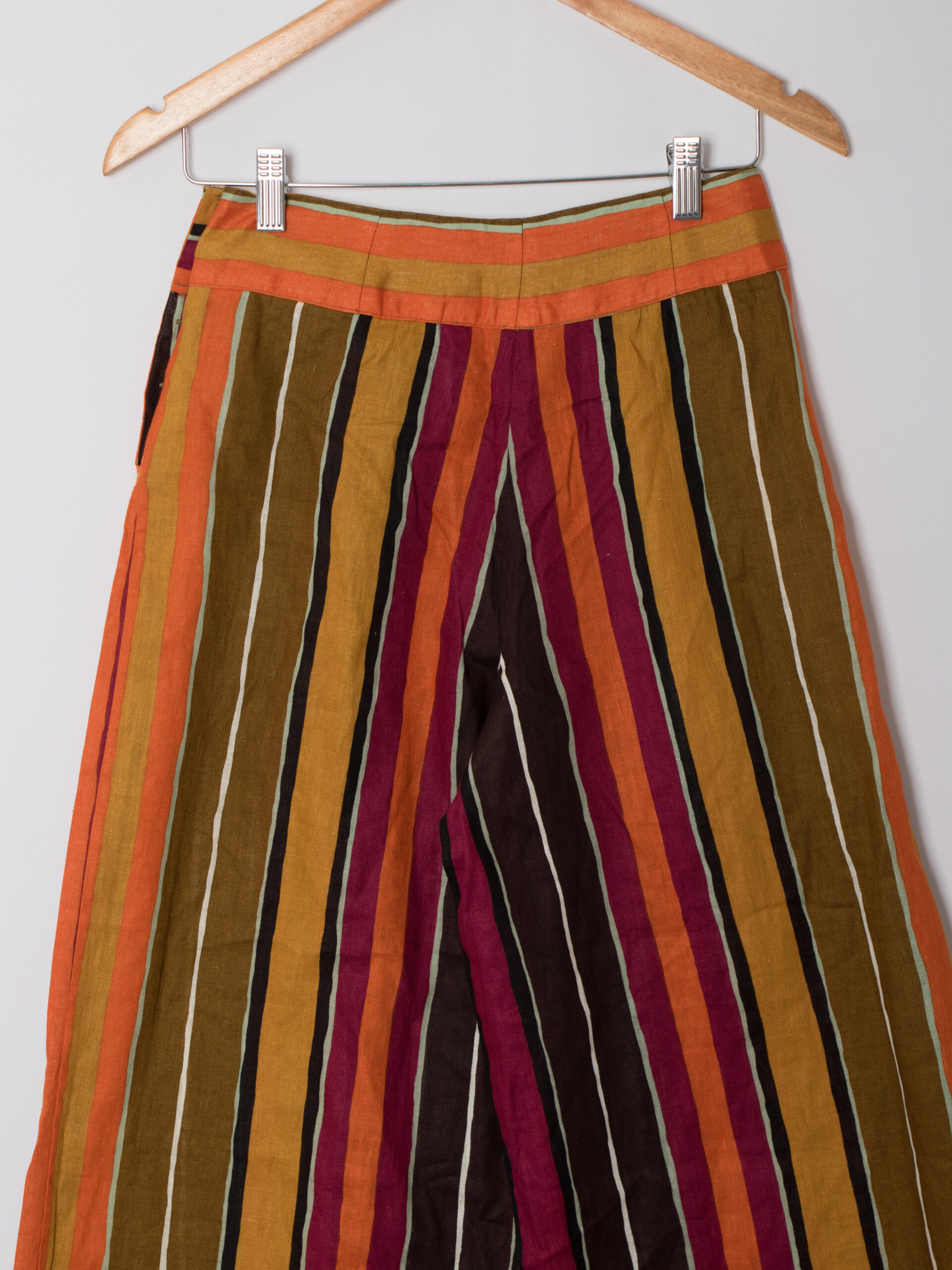 Vintage Linen Cotton Wide Leg Culottes Vintage Linen Cotton Wide Leg Culottes - Image 6
