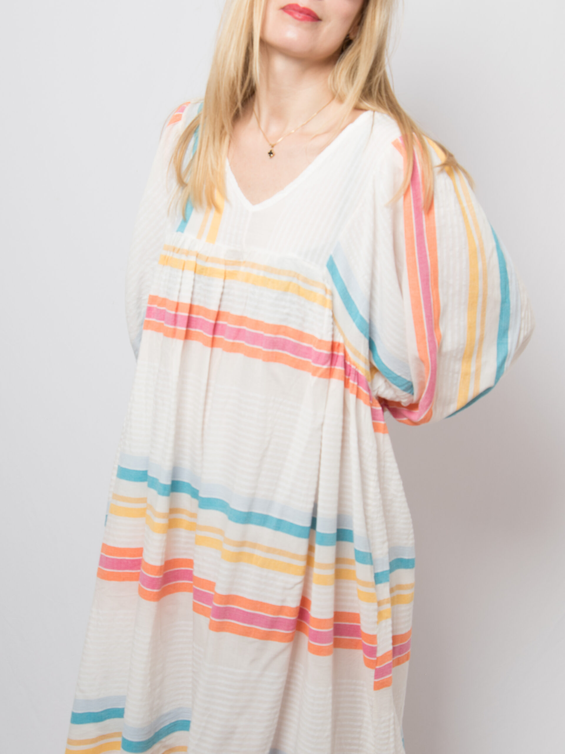 LES JUMELLES Striped Oversized Dress Balloon Sleeve LES JUMELLES Striped Oversized Dress Balloon Sleeve - Image 5