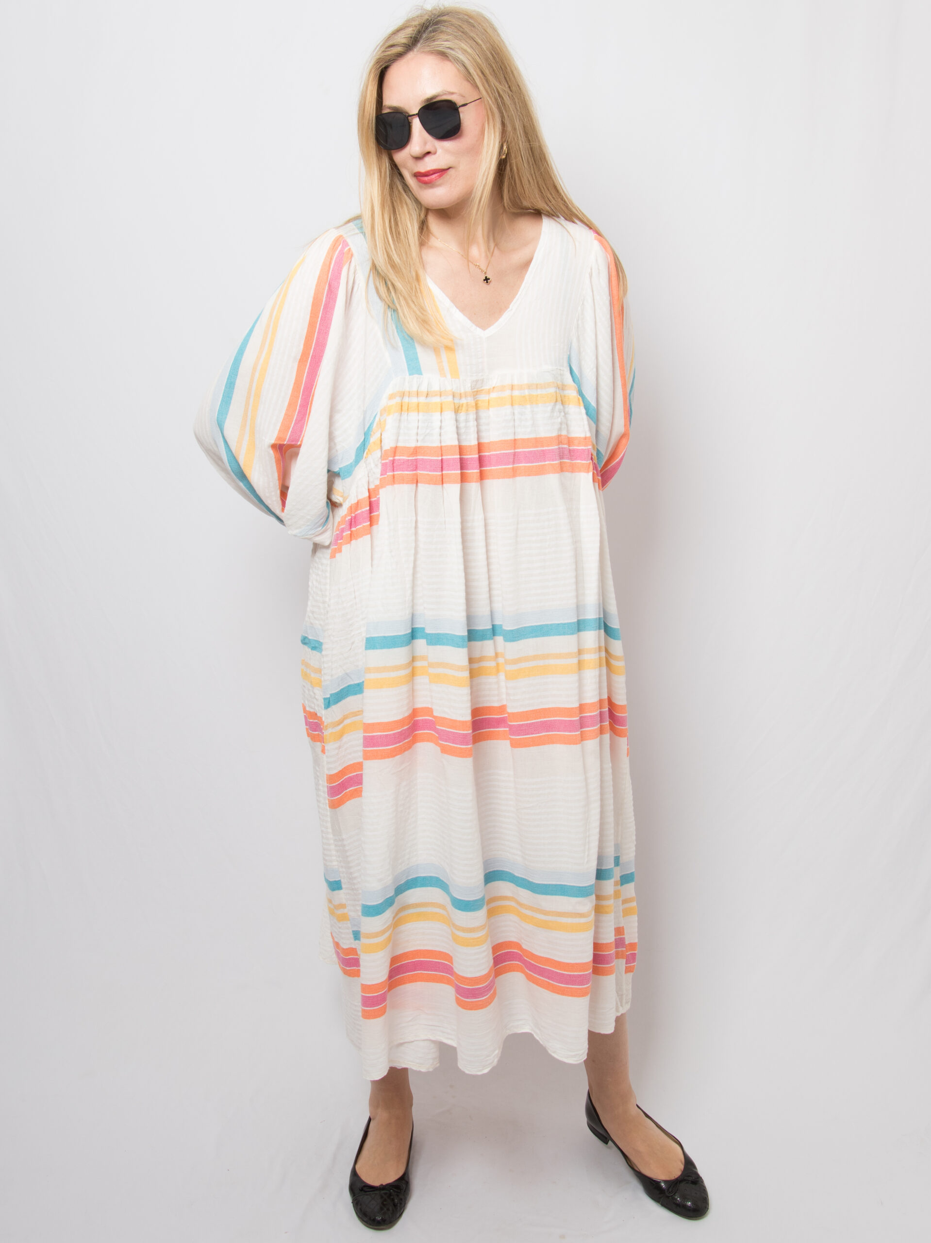 LES JUMELLES Striped Oversized Dress Balloon Sleeve LES JUMELLES Striped Oversized Dress Balloon Sleeve - Image 6