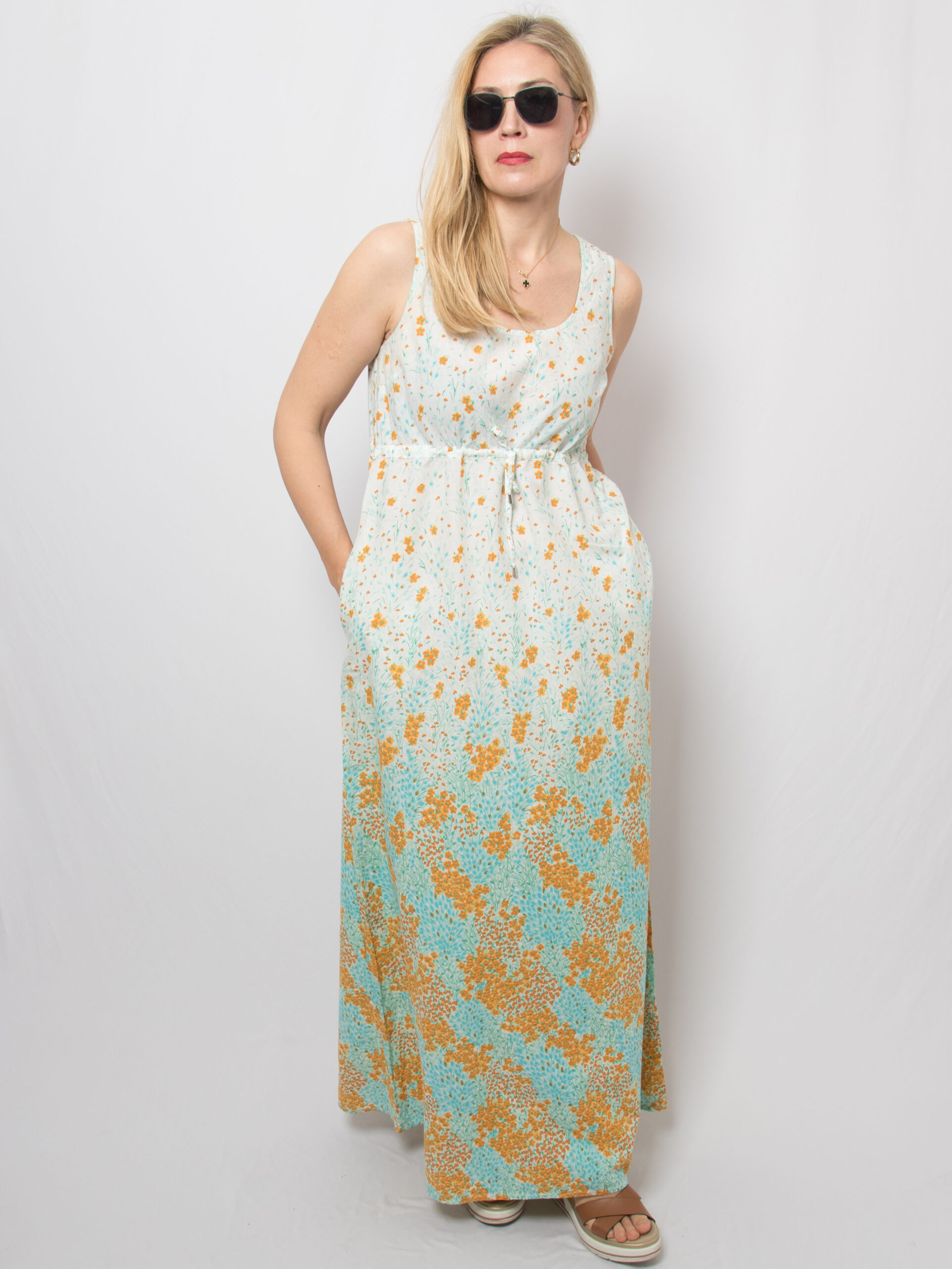 Stefanel Floral Ombre Maxi Dress Stefanel Floral Ombre Maxi Dress