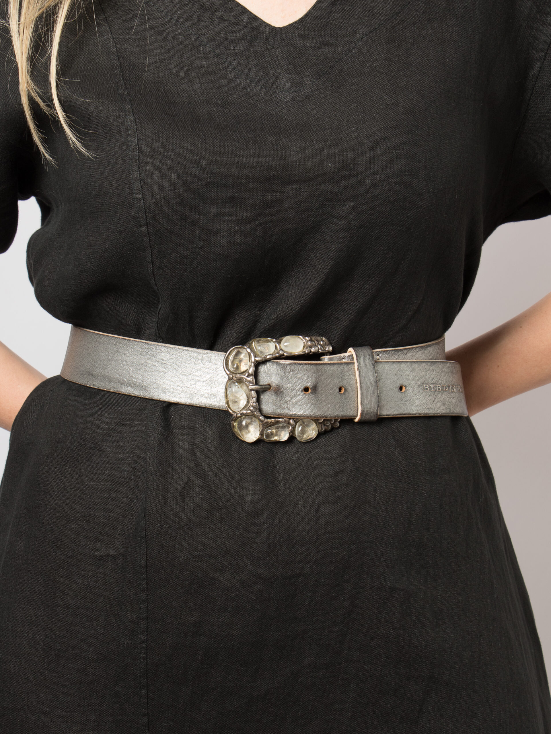 Byblos Blu Leather Belt Jewelled Buckle Byblos Blu Leather Belt Jewelled Buckle