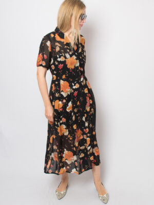 Vintage Sheer Button Down Dress