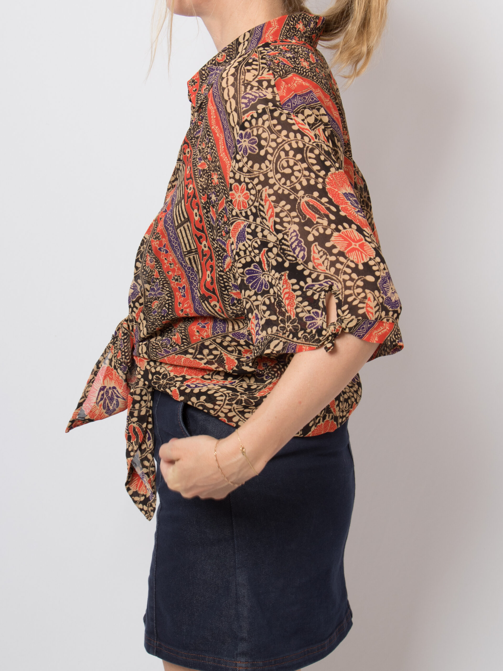 Elena Miro Ethnic Print Oversized Blouse Elena Miro Ethnic Print Oversized Blouse - Image 7