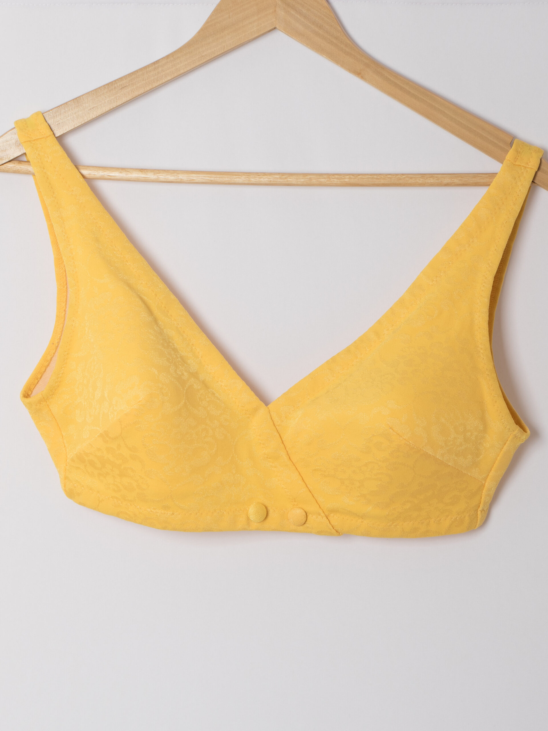 50s Swimsuit Yellow Jacquard 50s Swimsuit Yellow Jacquard - Image 2