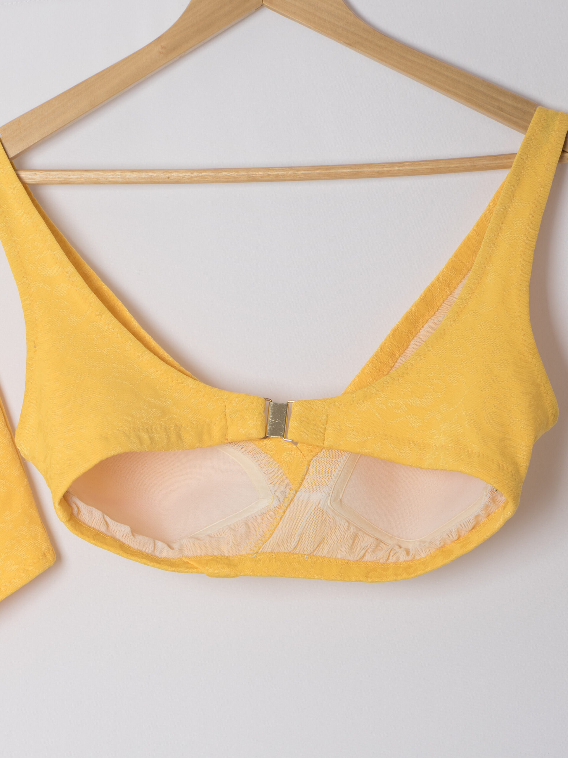 50s Swimsuit Yellow Jacquard 50s Swimsuit Yellow Jacquard - Image 5