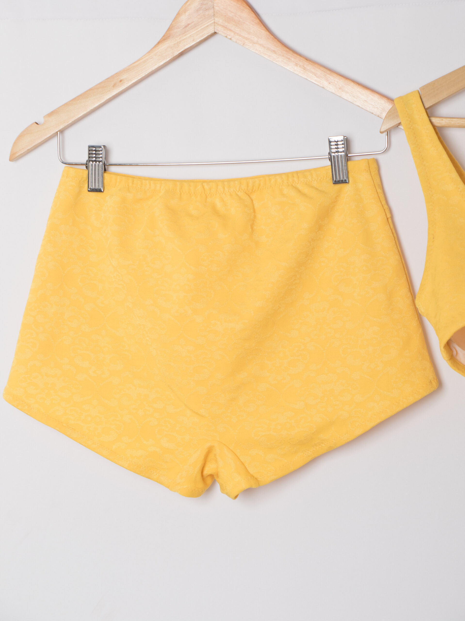 50s Swimsuit Yellow Jacquard 50s Swimsuit Yellow Jacquard - Image 6