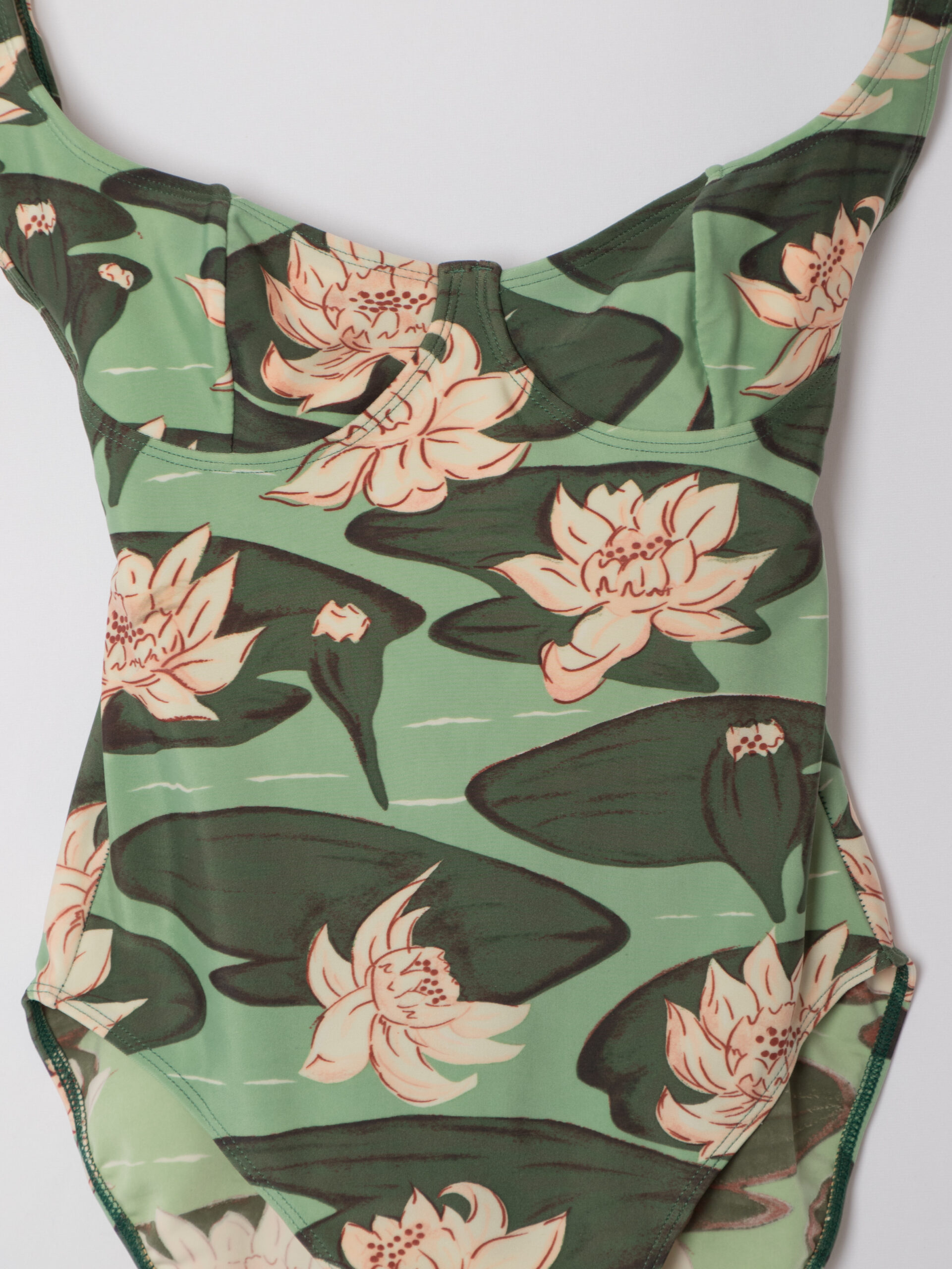 Y2K Lily Pad Floral One Piece Swimsuit Y2K Lily Pad Floral One Piece Swimsuit - Image 3