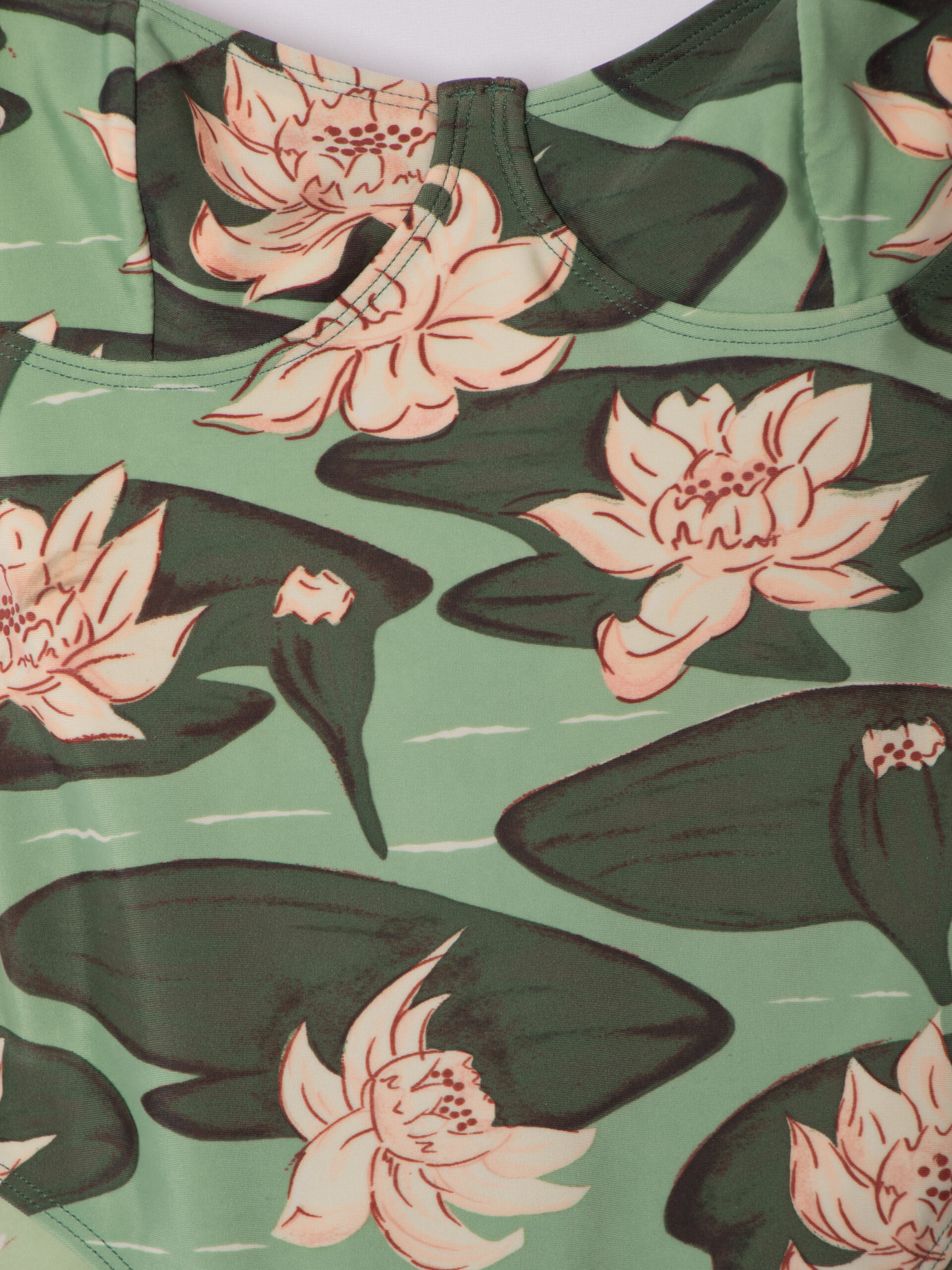Y2K Lily Pad Floral One Piece Swimsuit Y2K Lily Pad Floral One Piece Swimsuit - Image 4