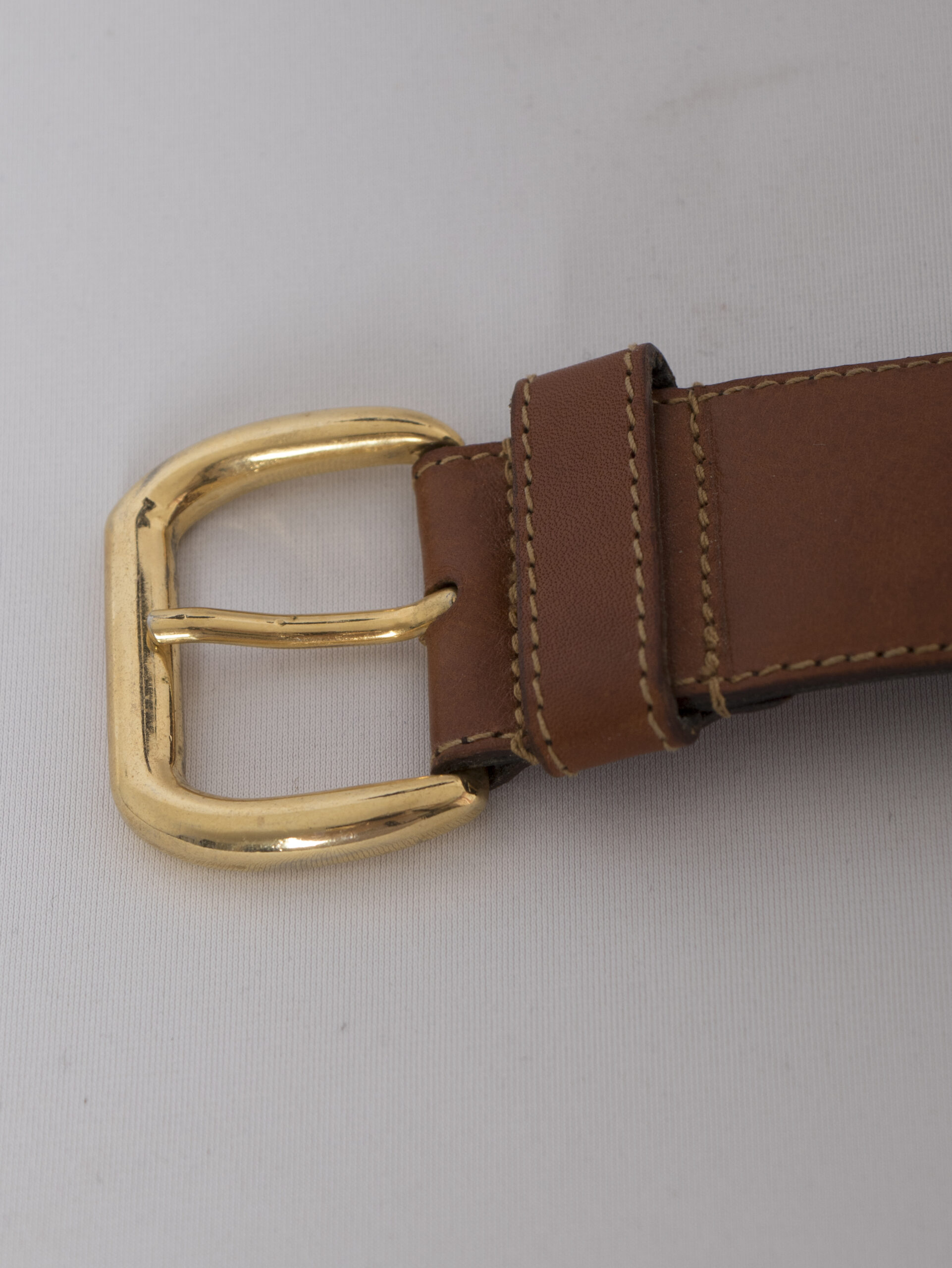Vintage Furla Leather Belt with Gold Elephant Pins Vintage Furla Leather Belt with Gold Elephant Pins - Image 2