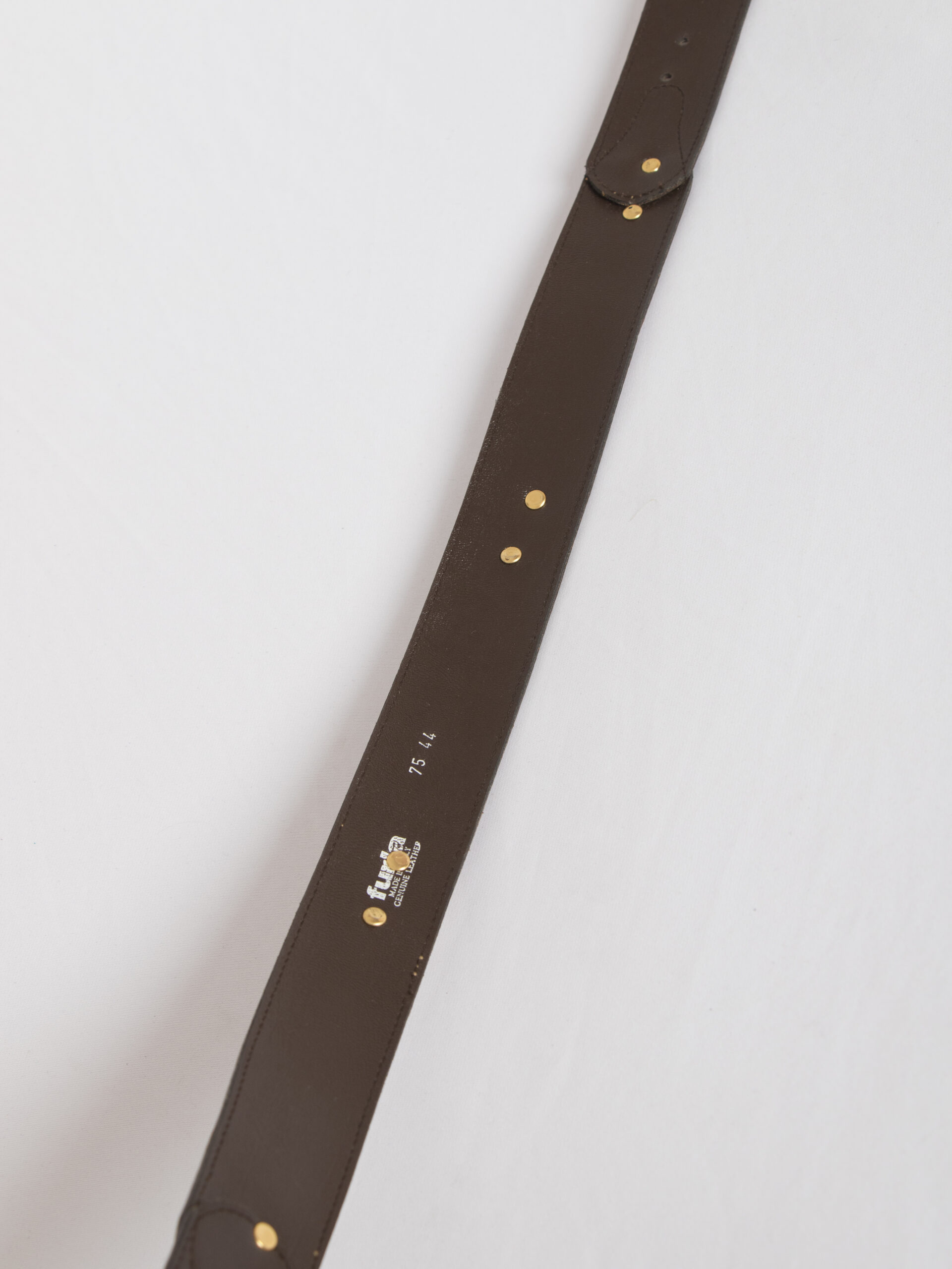 Vintage Furla Leather Belt with Gold Elephant Pins Vintage Furla Leather Belt with Gold Elephant Pins - Image 6
