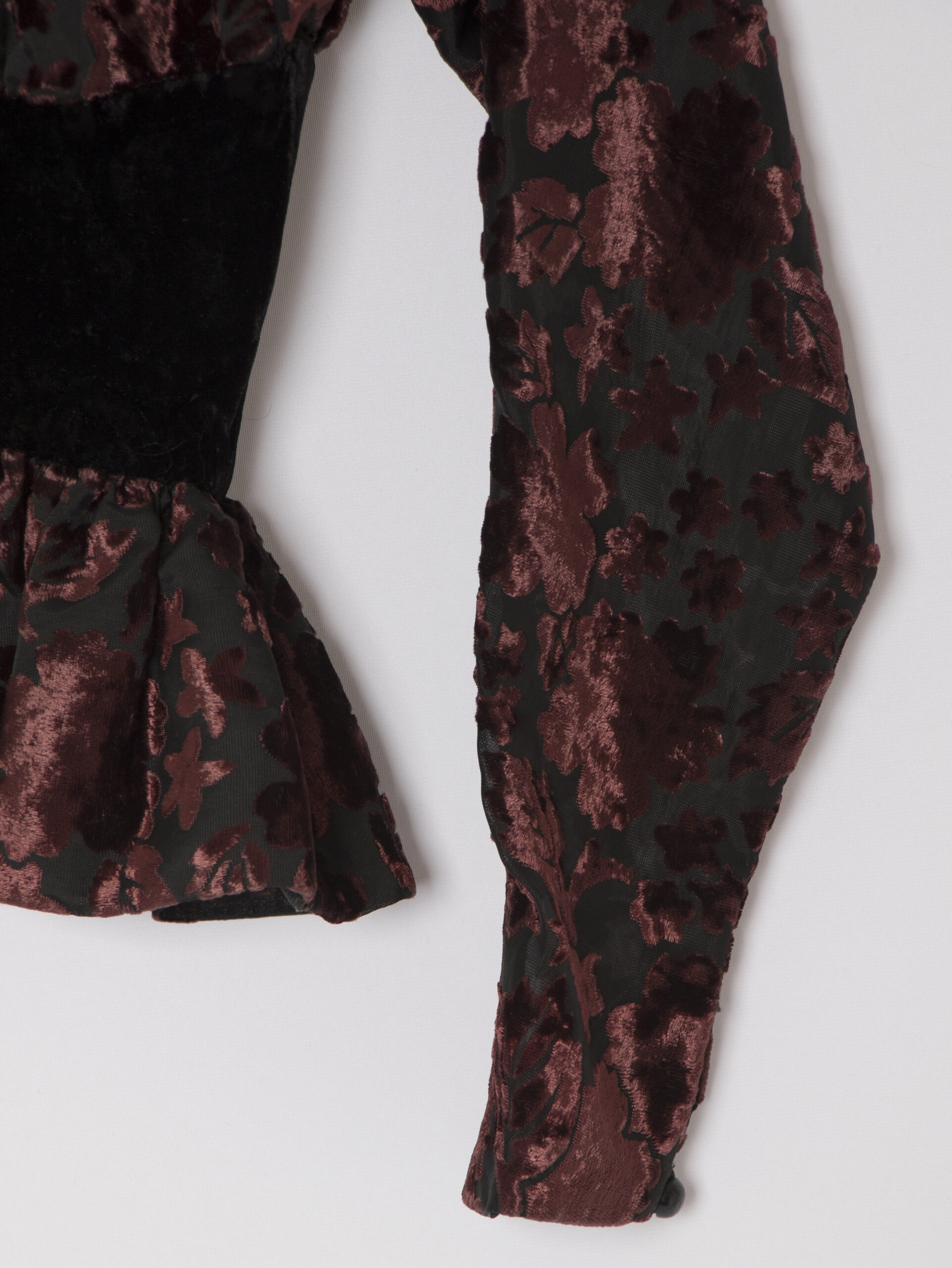 Vintage 80s Albert Nipon Boutique Burnout Velvet Blouse Vintage 80s Albert Nipon Boutique Burnout Velvet Blouse - Image 3