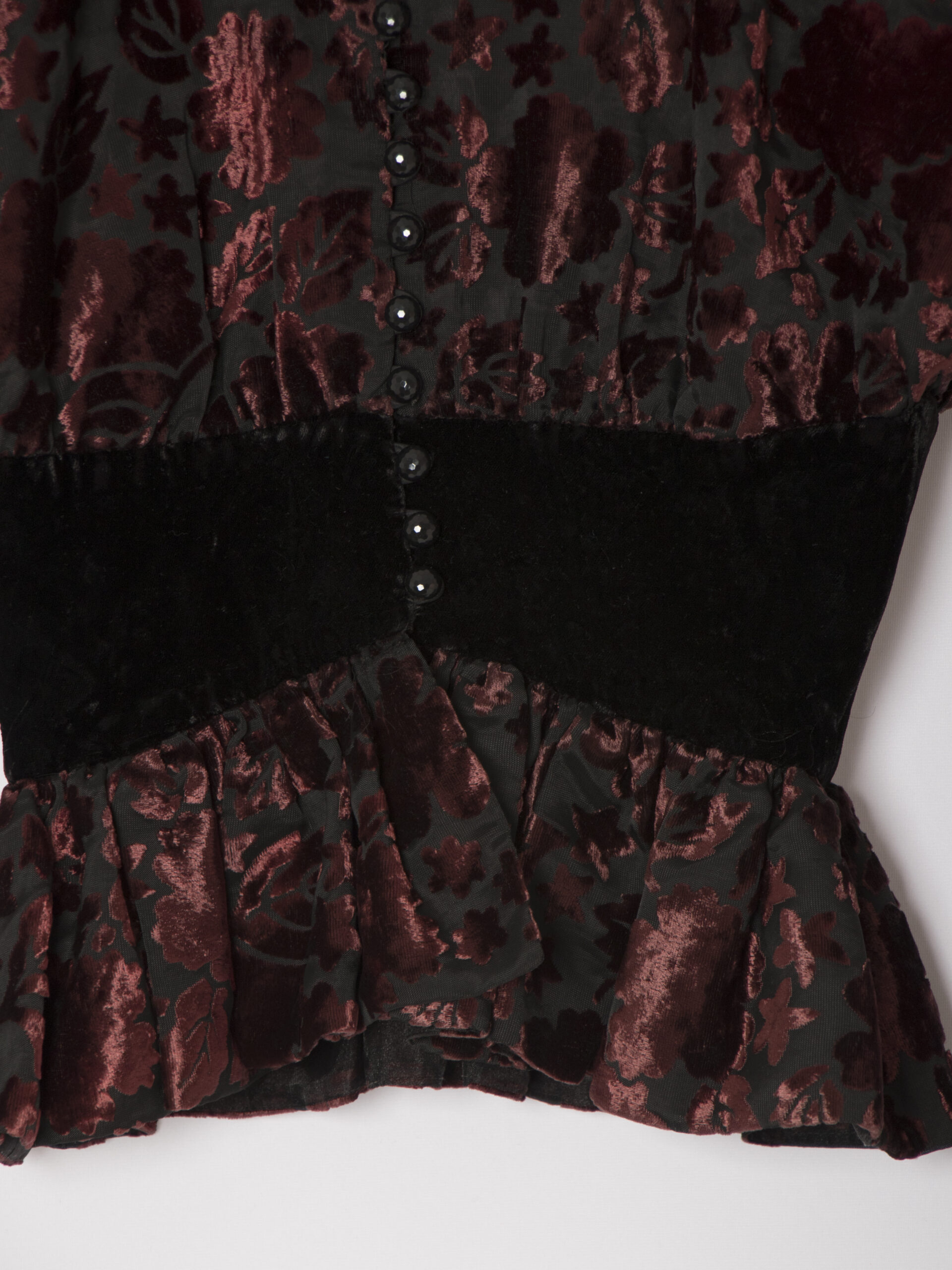 Vintage 80s Albert Nipon Boutique Burnout Velvet Blouse Vintage 80s Albert Nipon Boutique Burnout Velvet Blouse - Image 4