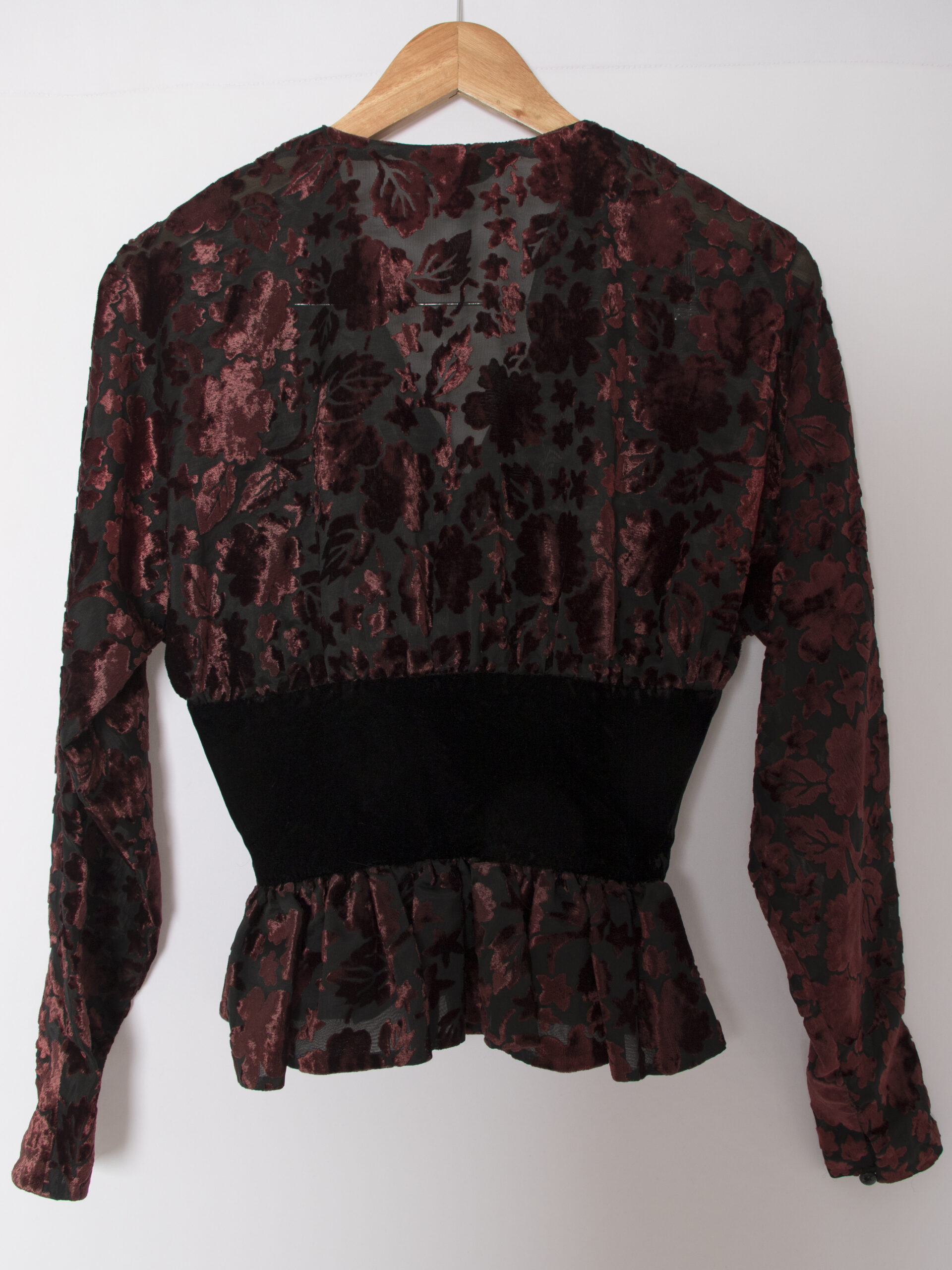 Vintage 80s Albert Nipon Boutique Burnout Velvet Blouse Vintage 80s Albert Nipon Boutique Burnout Velvet Blouse - Image 7