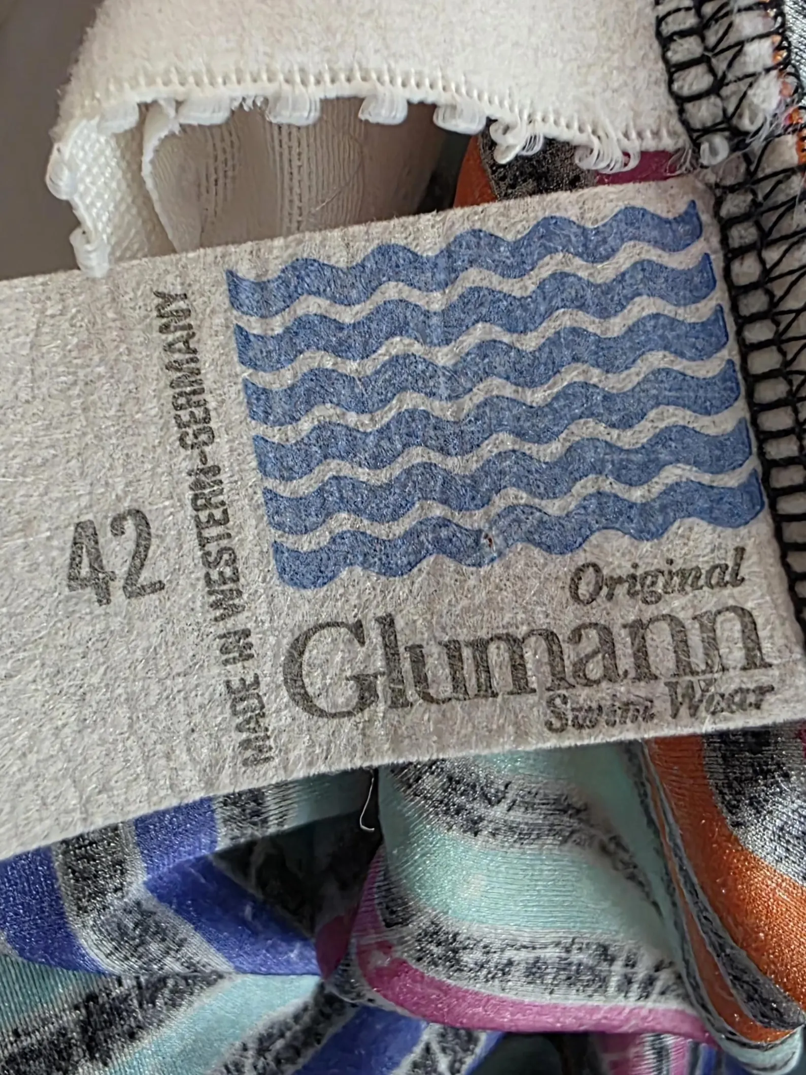 80s Glumann Metallic Striped Swimsuit 80s Glumann Metallic Striped Swimsuit - Image 7