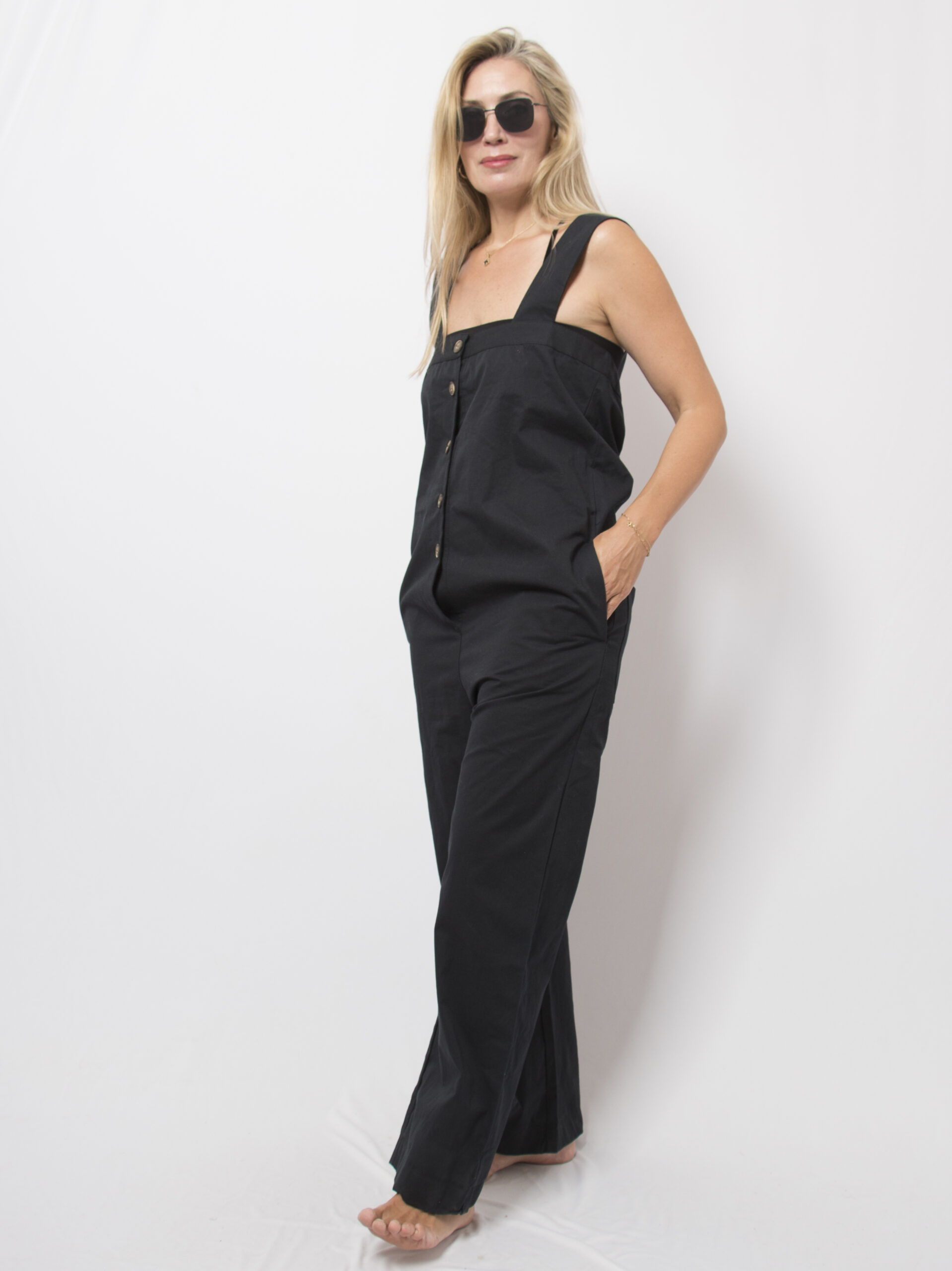 VICOLO Black Cotton Overall Jumpsuit VICOLO Black Cotton Overall Jumpsuit - Image 3