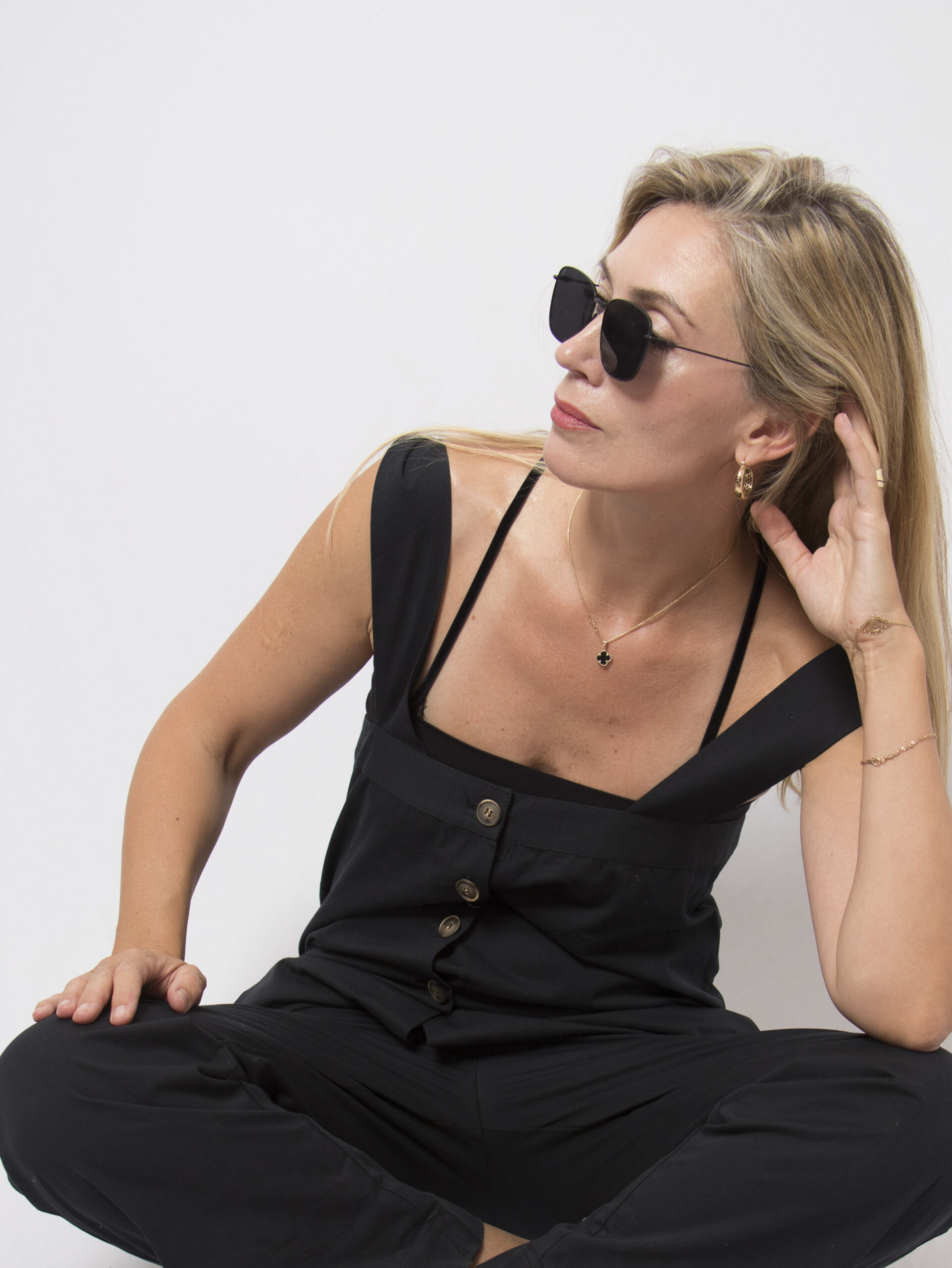 VICOLO Black Cotton Overall Jumpsuit VICOLO Black Cotton Overall Jumpsuit - Image 5