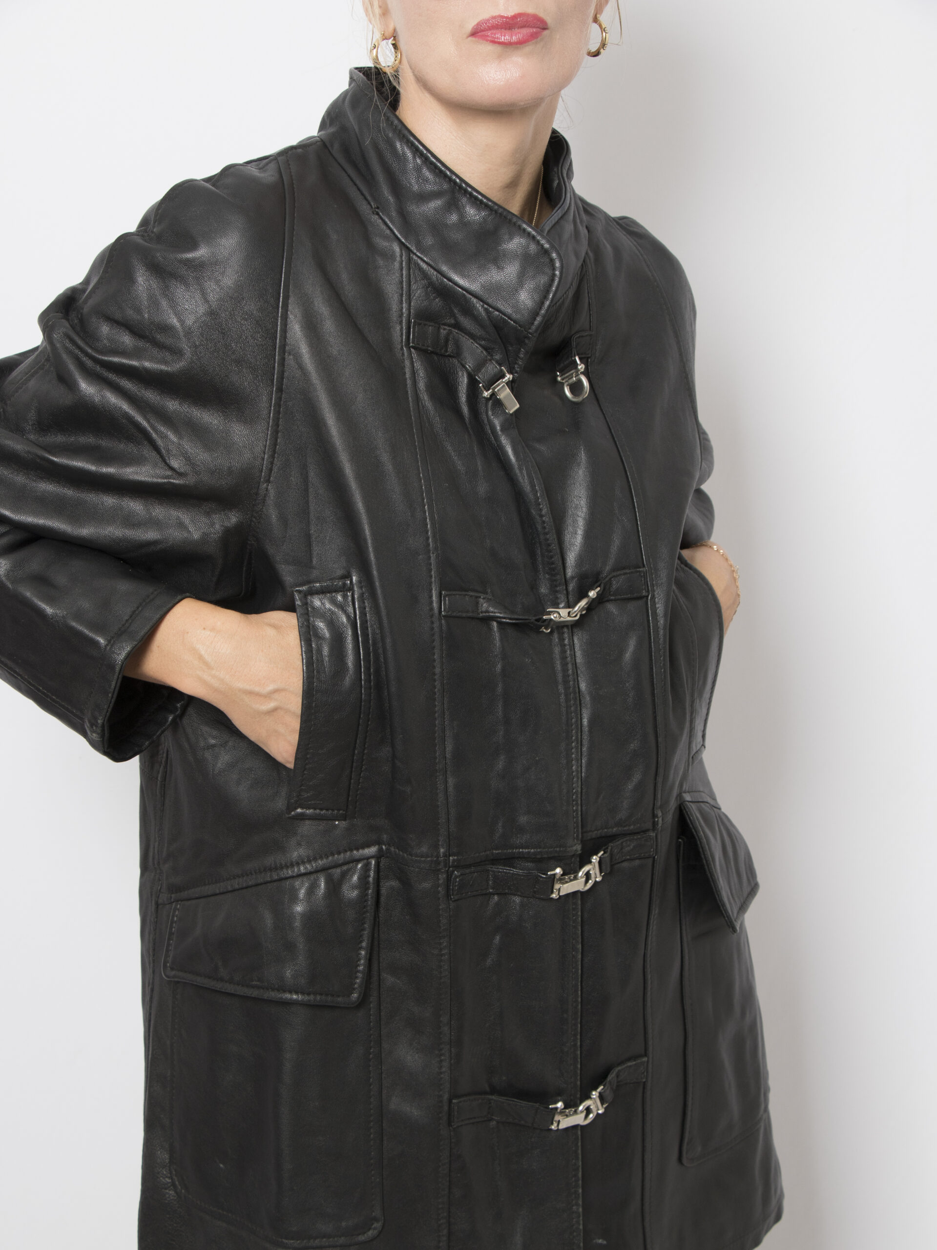 Vintage Black Leather Jacket Vintage Black Leather Jacket - Image 12