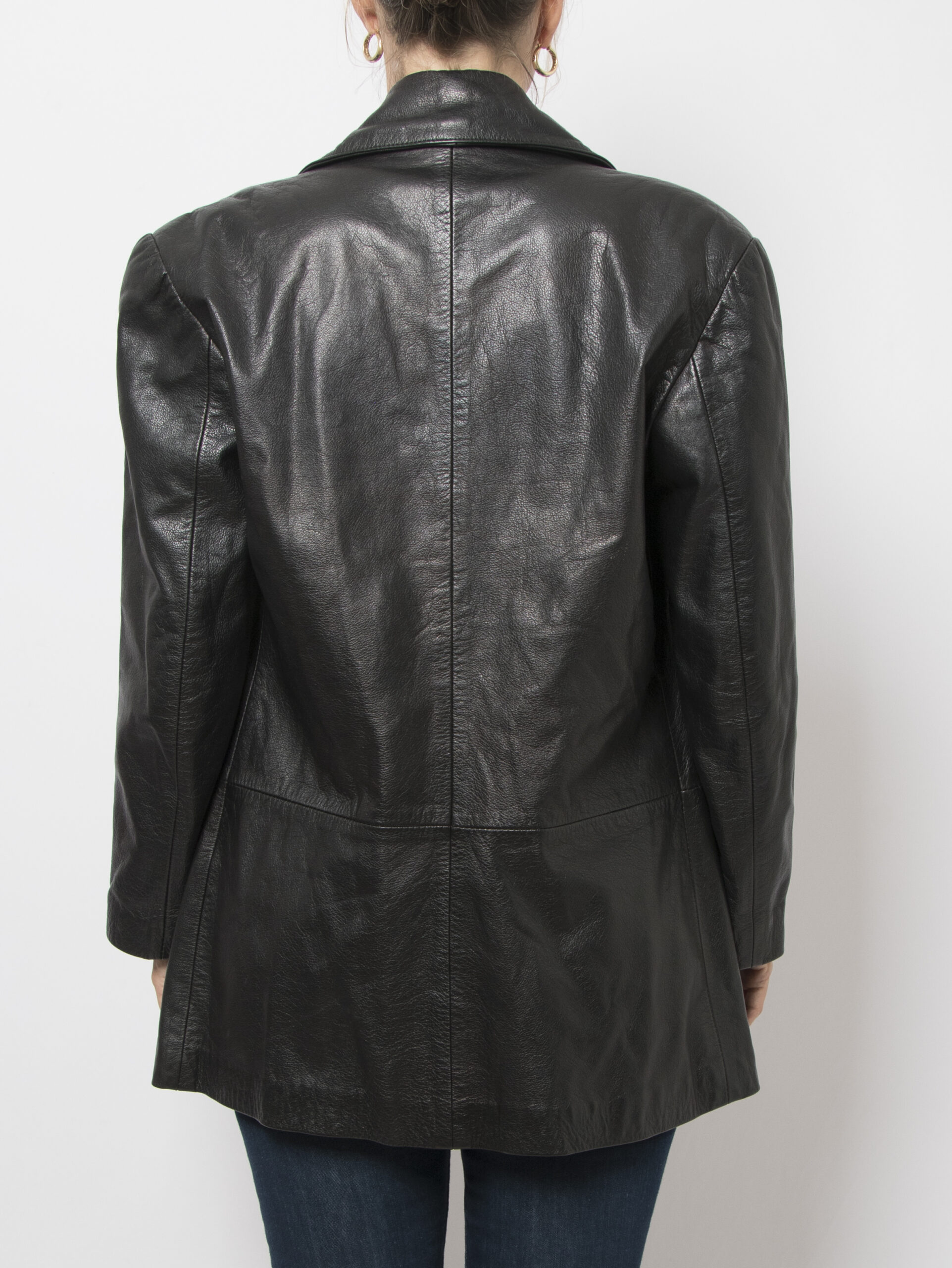 Vintage Double Breasted Leather Jacket Vintage Double Breasted Leather Jacket - Image 3
