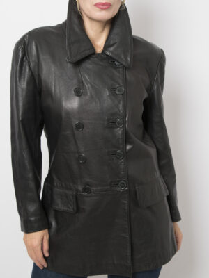 Vintage Double Breasted Leather Jacket