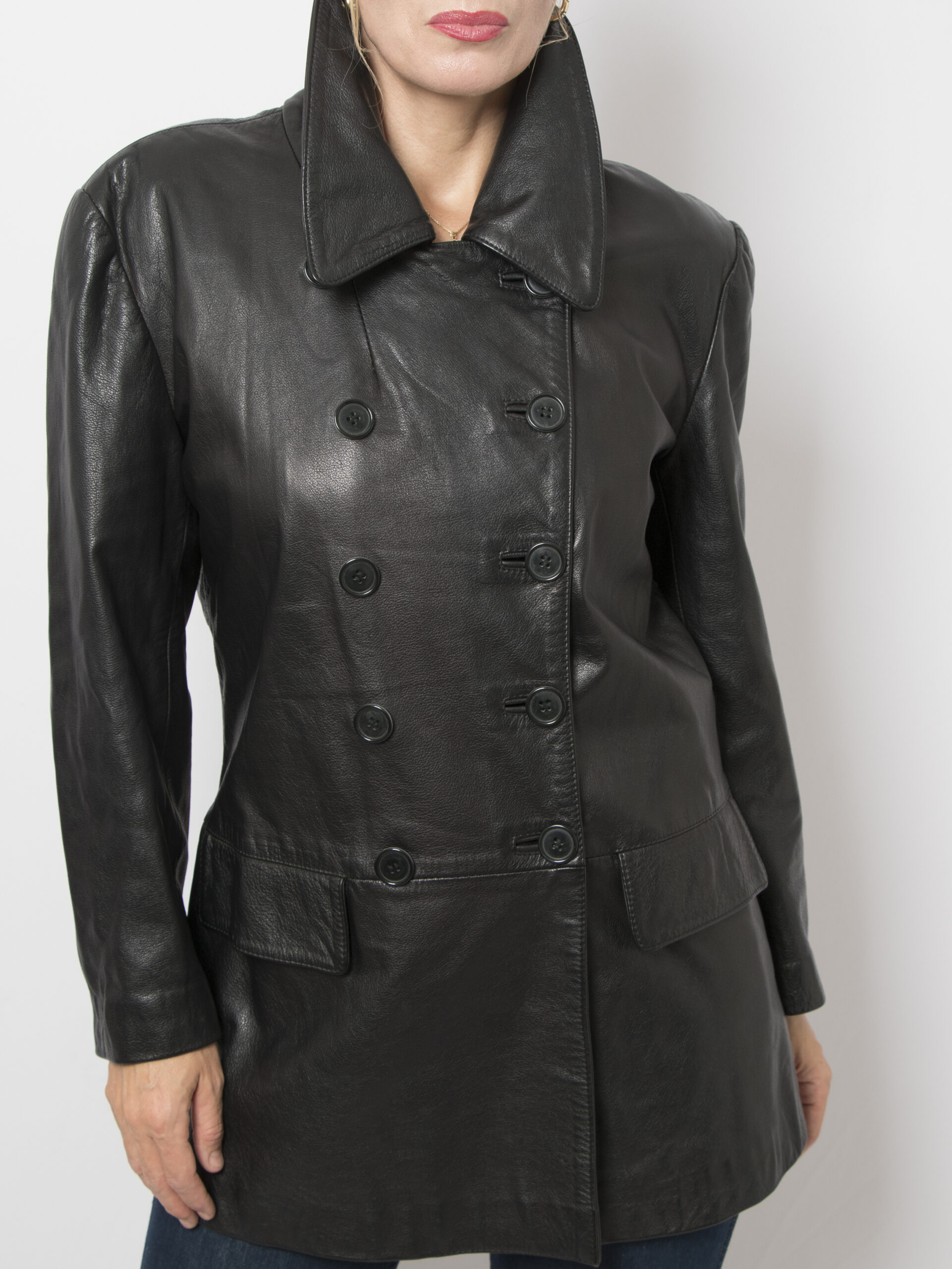 Vintage Double Breasted Leather Jacket Vintage Double Breasted Leather Jacket