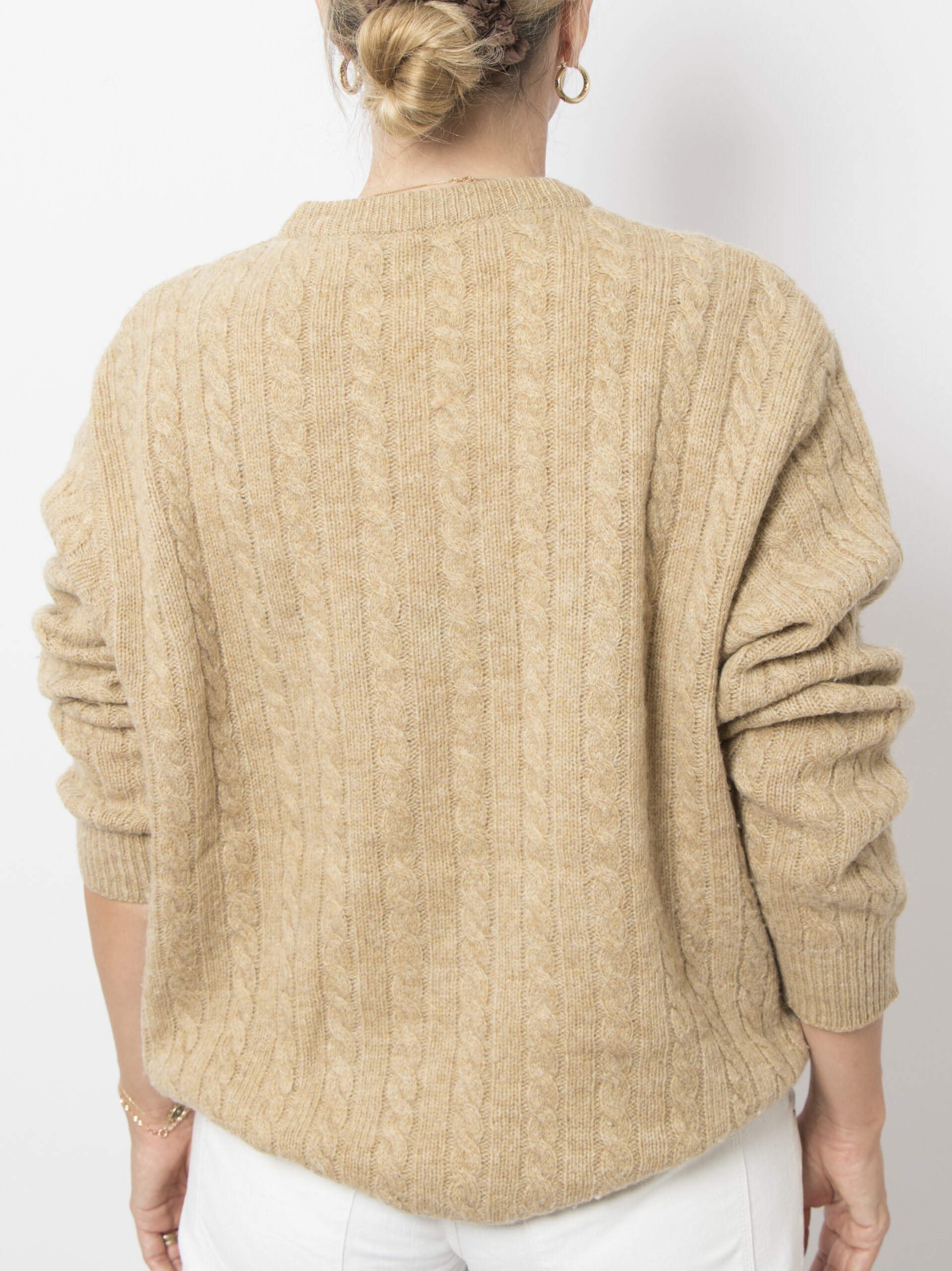 Vintage Cable Knit Camel Sweater Vintage Cable Knit Camel Sweater - Image 4