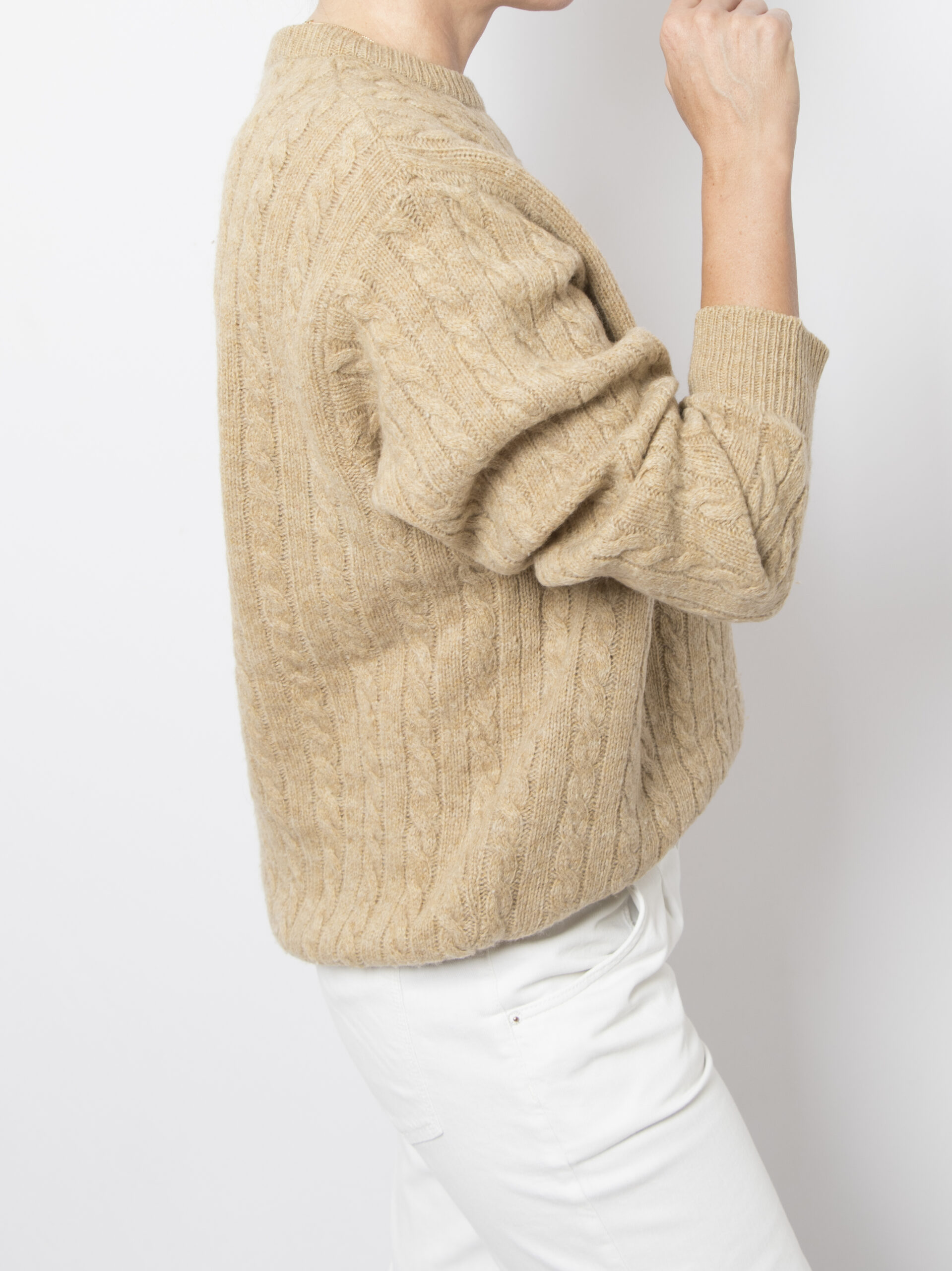 Vintage Cable Knit Camel Sweater Vintage Cable Knit Camel Sweater - Image 5
