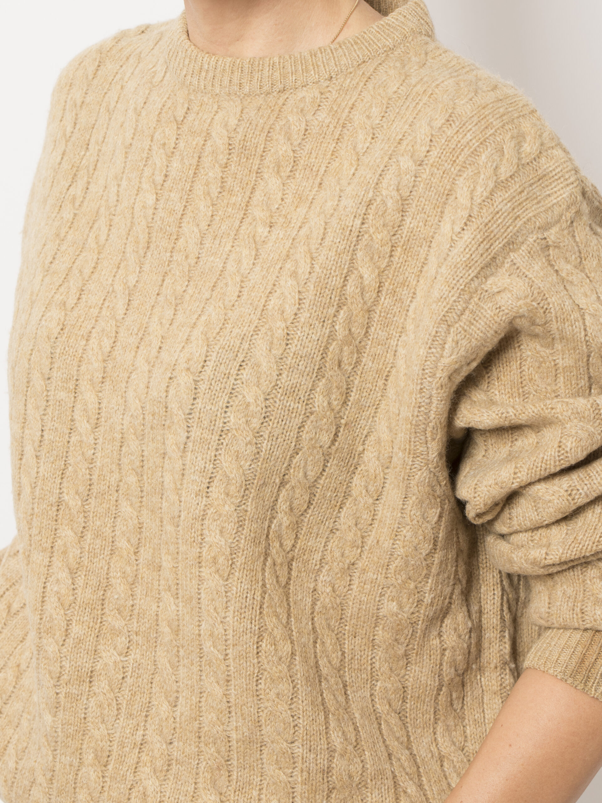 Vintage Cable Knit Camel Sweater Vintage Cable Knit Camel Sweater - Image 6