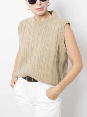 Vintage Wool Sleeveless Sweater Vest