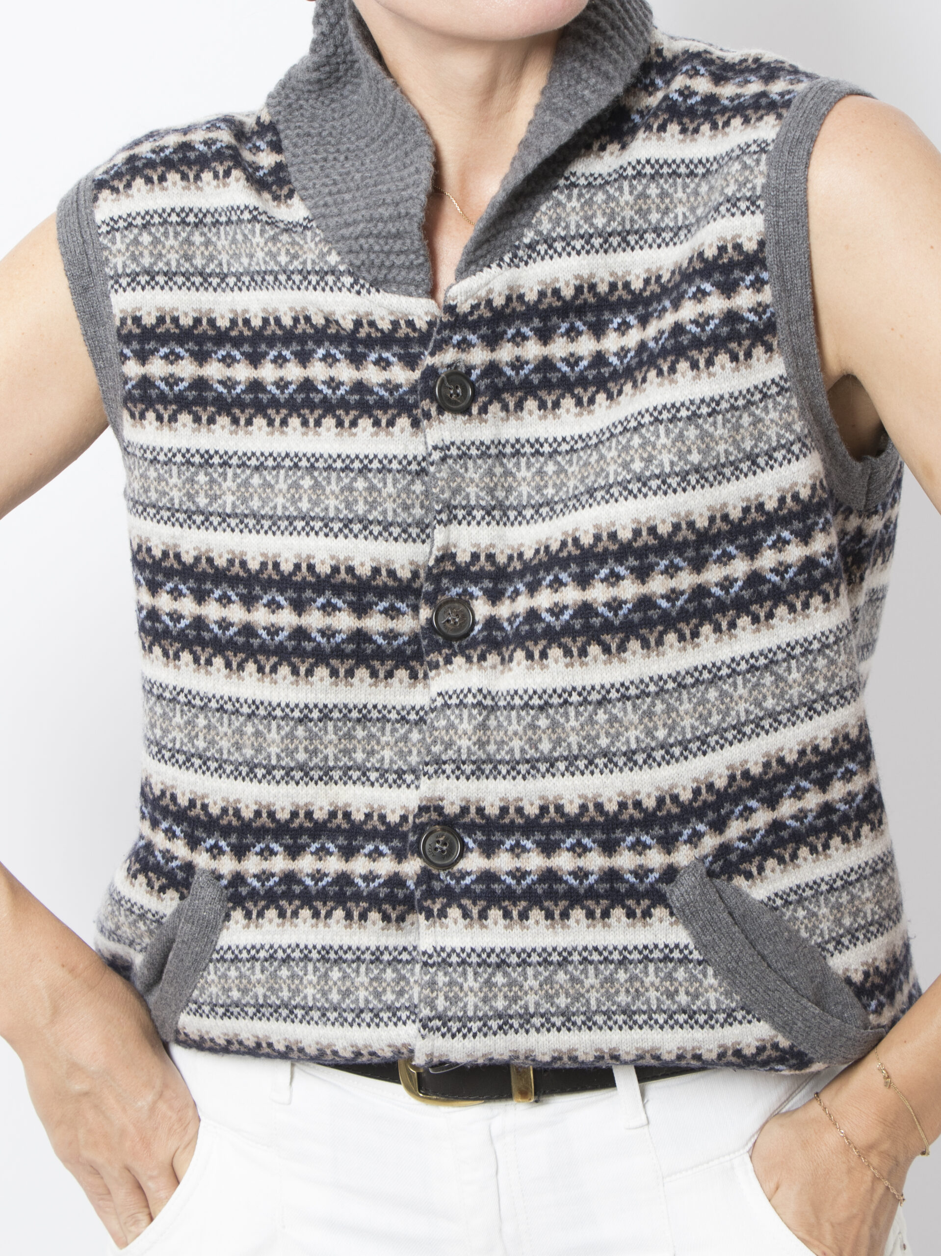 Vintage Folk Wool Cashmere Vest Vintage Folk Wool Cashmere Vest - Image 7