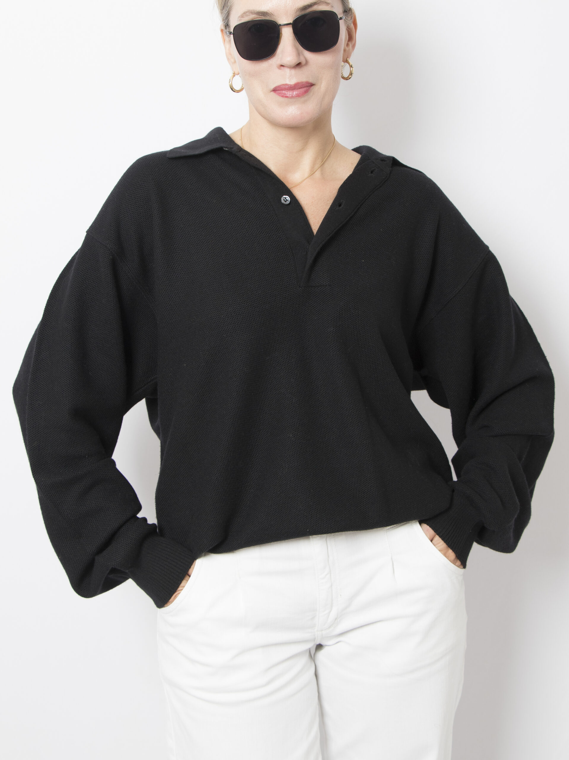 Vintage Black Wool Sweater Vintage Black Wool Sweater - Image 2