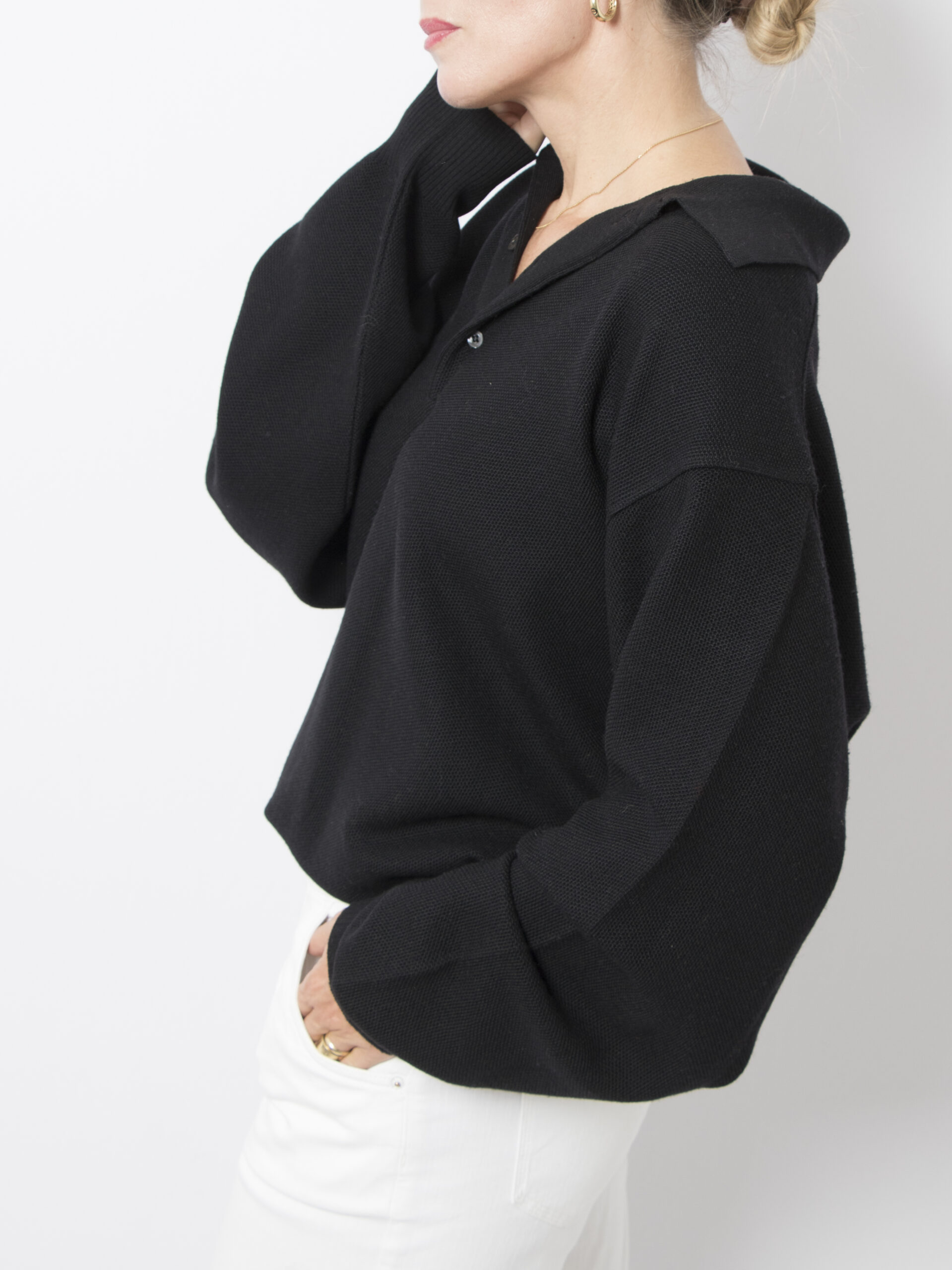 Vintage Black Wool Sweater Vintage Black Wool Sweater - Image 4
