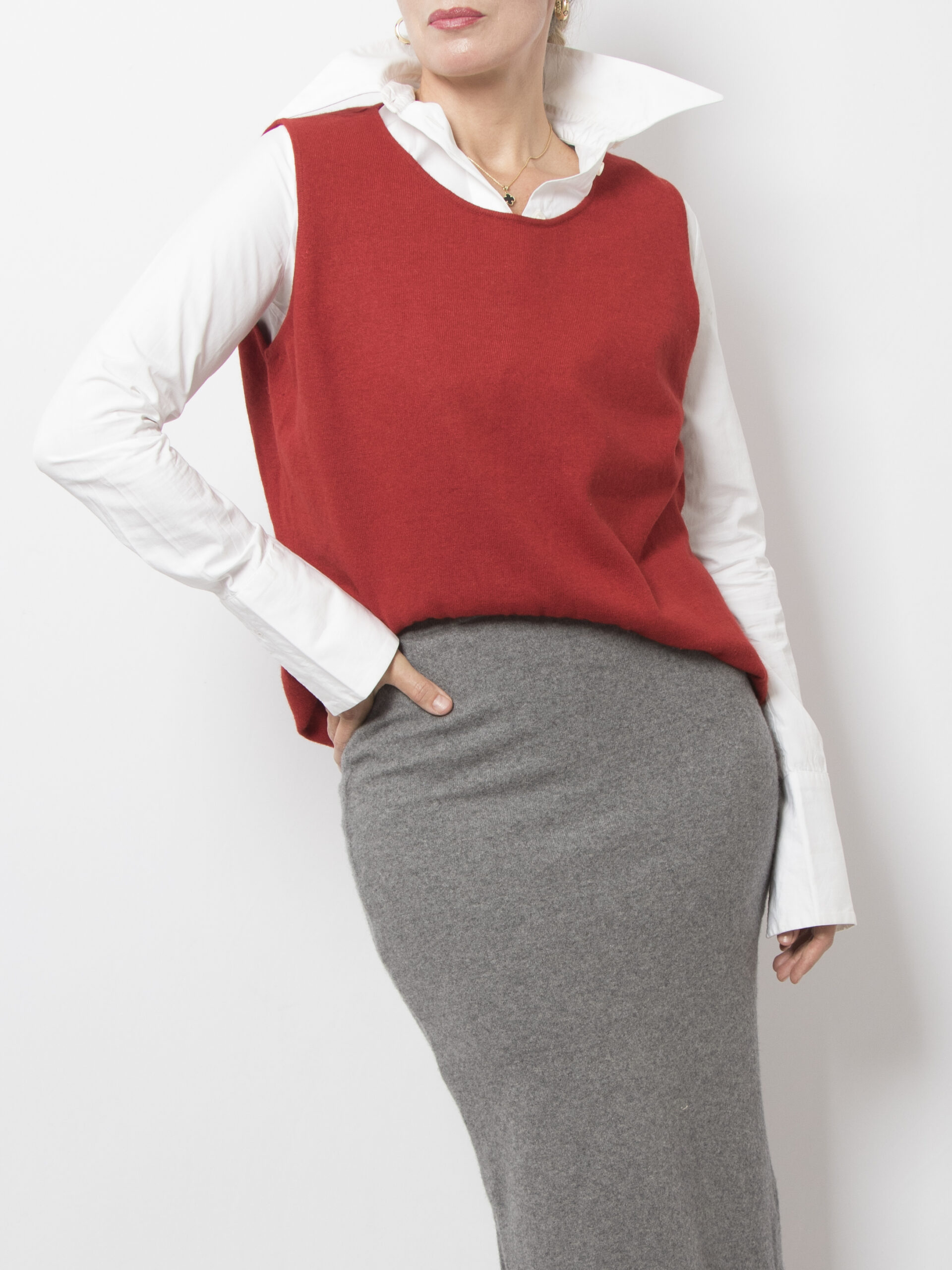 PERSONA Wool Blend Sweater Vest PERSONA Wool Blend Sweater Vest