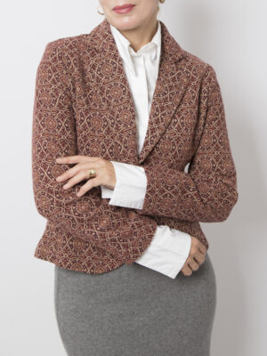 Vintage Tapestry Geometric Blazer