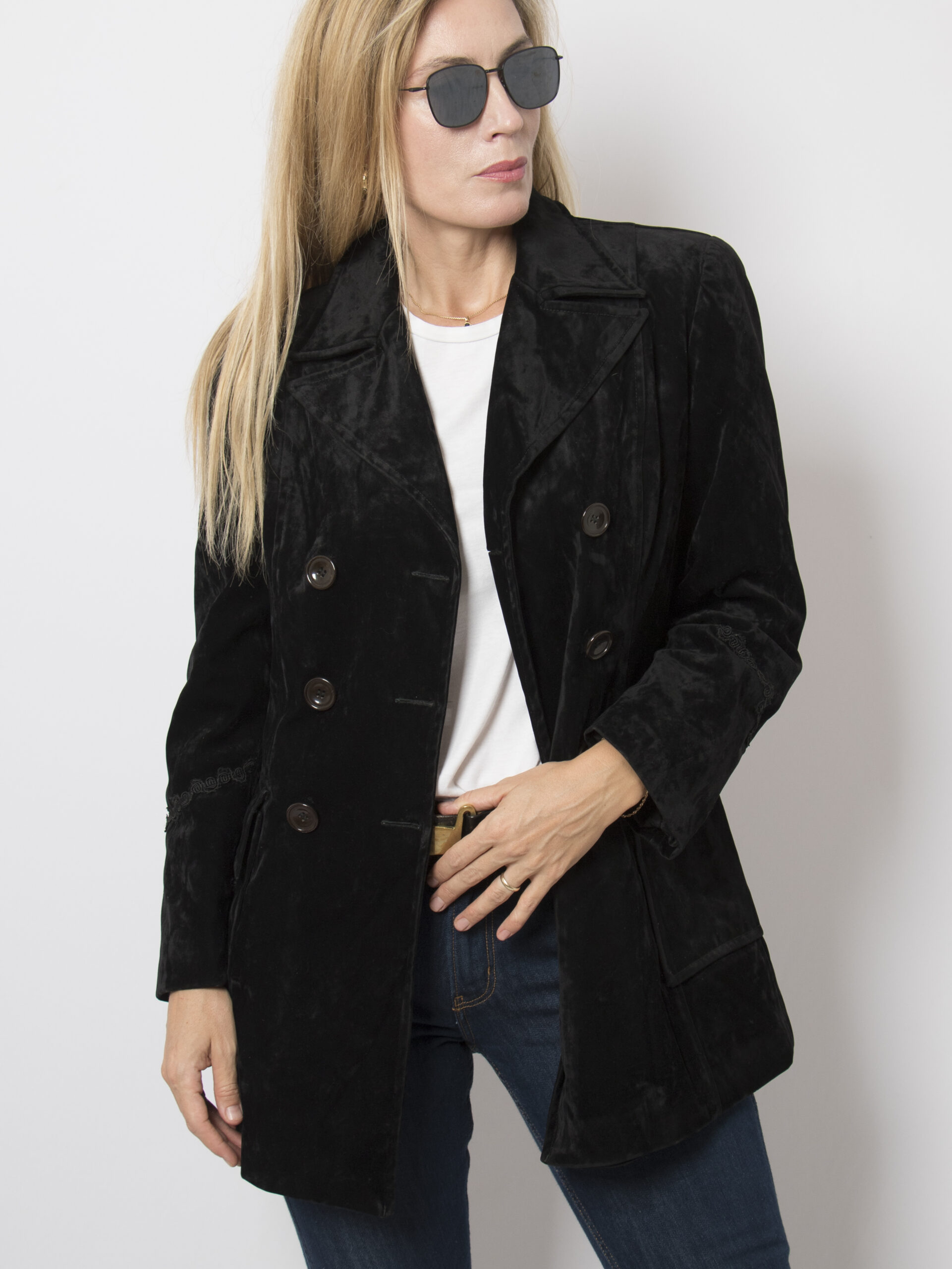 Vintage Black Velvet Jacket Vintage Black Velvet Jacket - Image 2