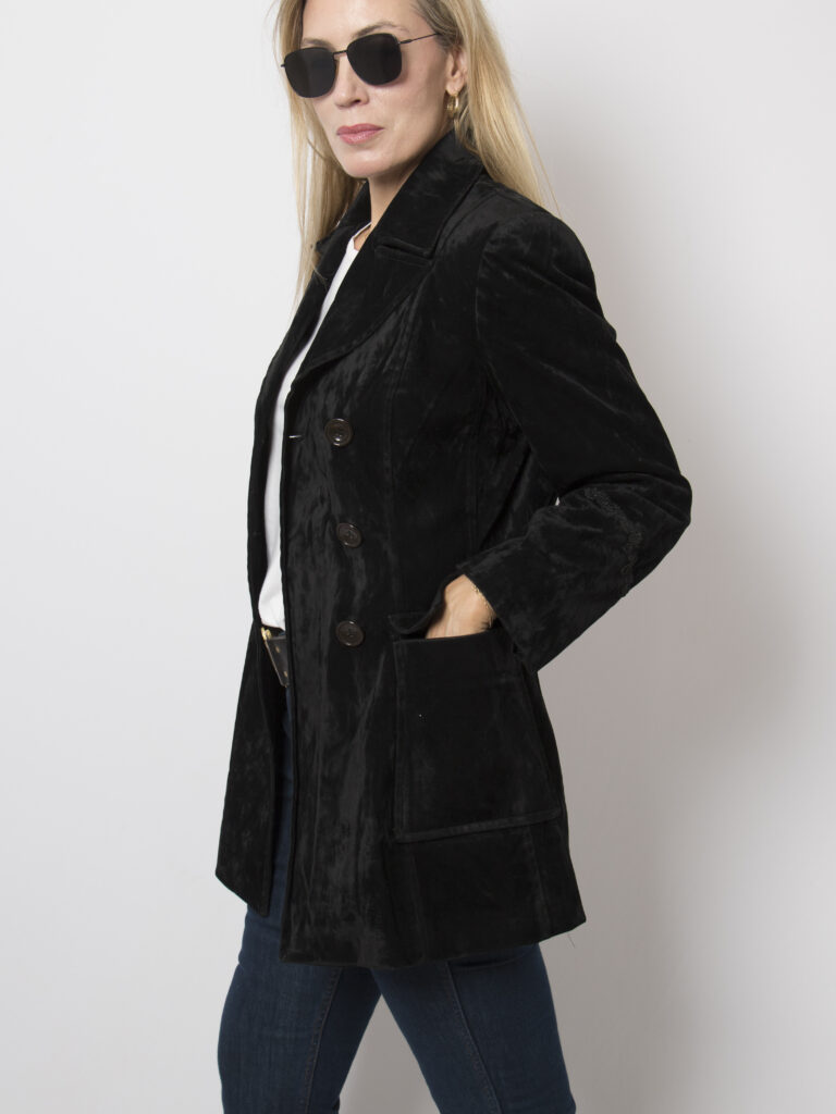 Vintage Black Velvet Jacket thumbnail 3