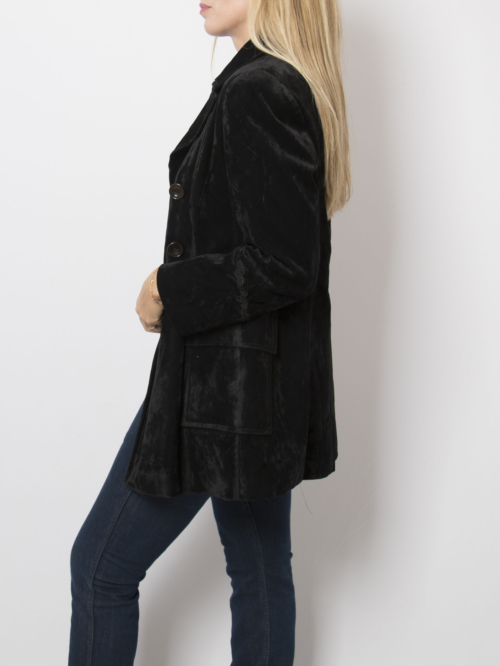 Vintage Black Velvet Jacket Vintage Black Velvet Jacket - Image 4