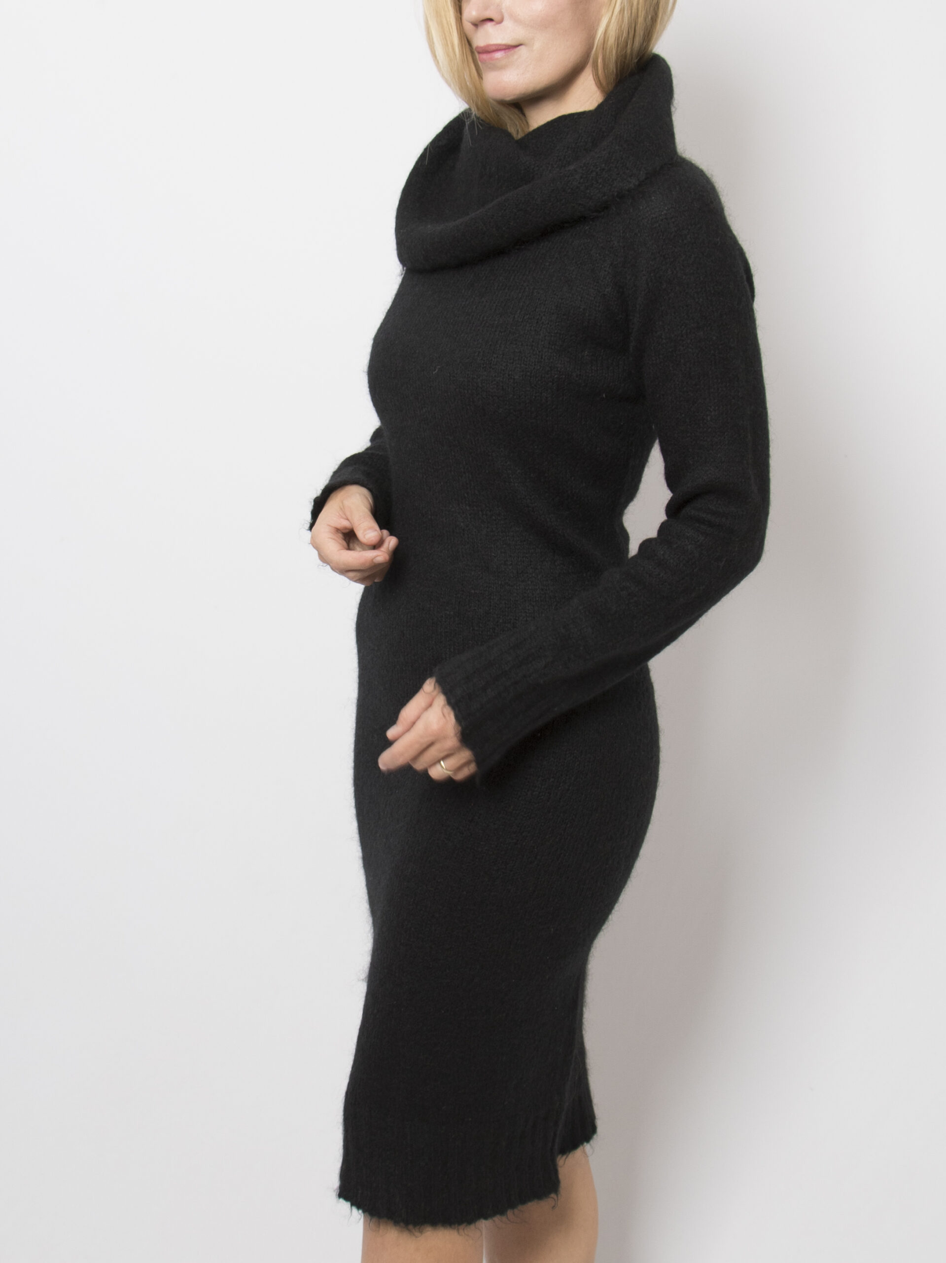 Vintage Black Mohair Sweater Dress Vintage Black Mohair Sweater Dress - Image 3