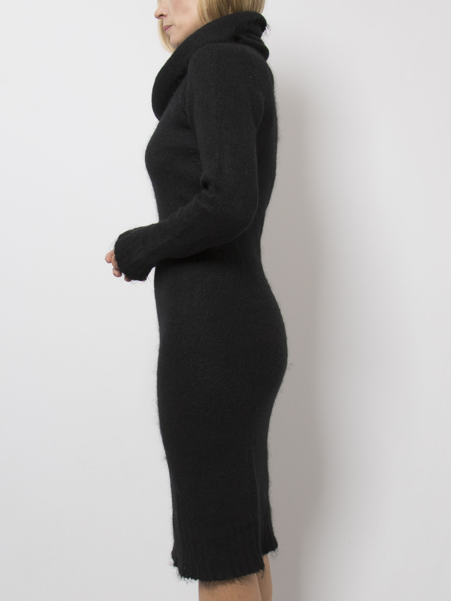Vintage Black Mohair Sweater Dress Vintage Black Mohair Sweater Dress - Image 4