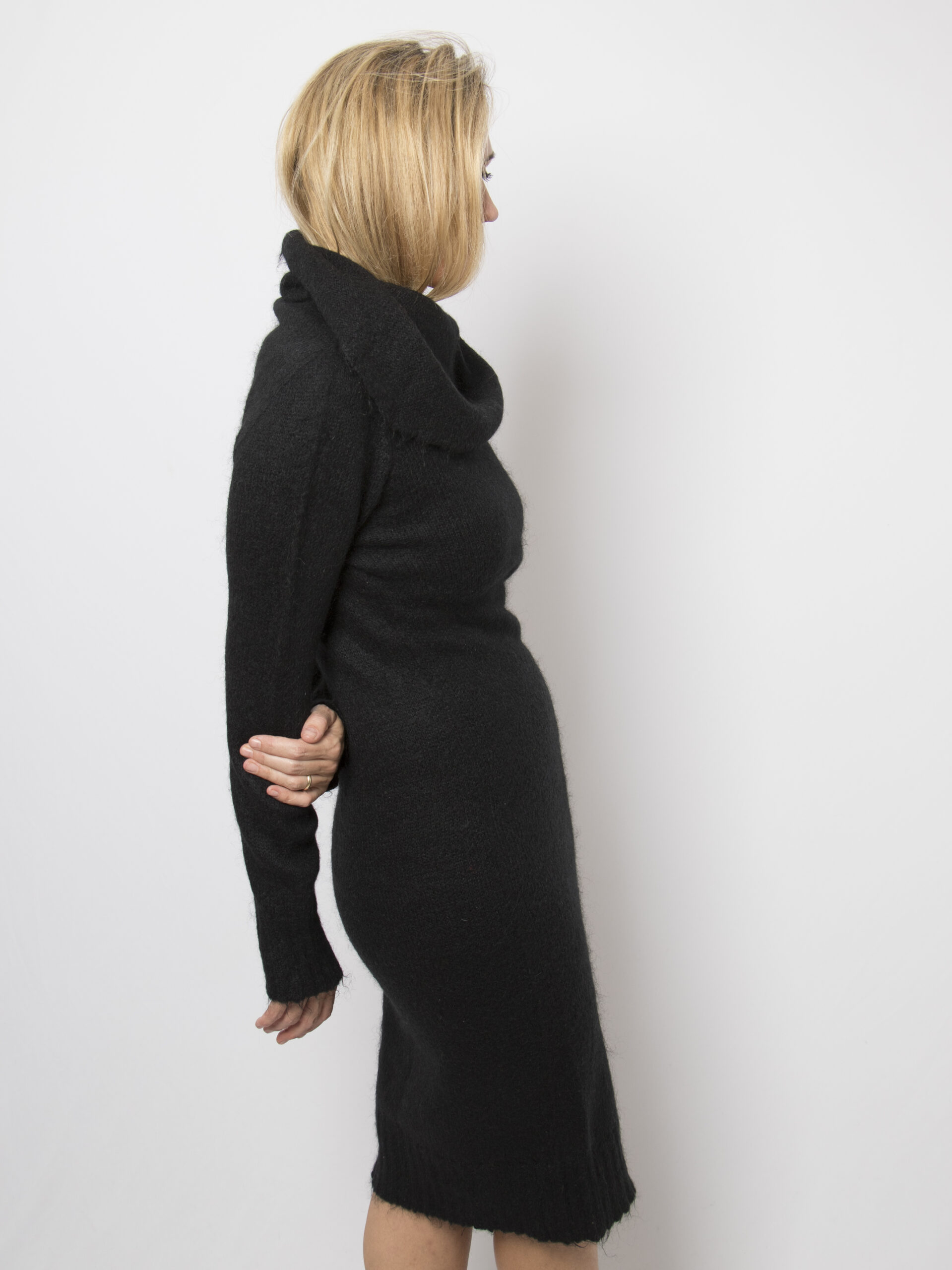 Vintage Black Mohair Sweater Dress Vintage Black Mohair Sweater Dress - Image 6