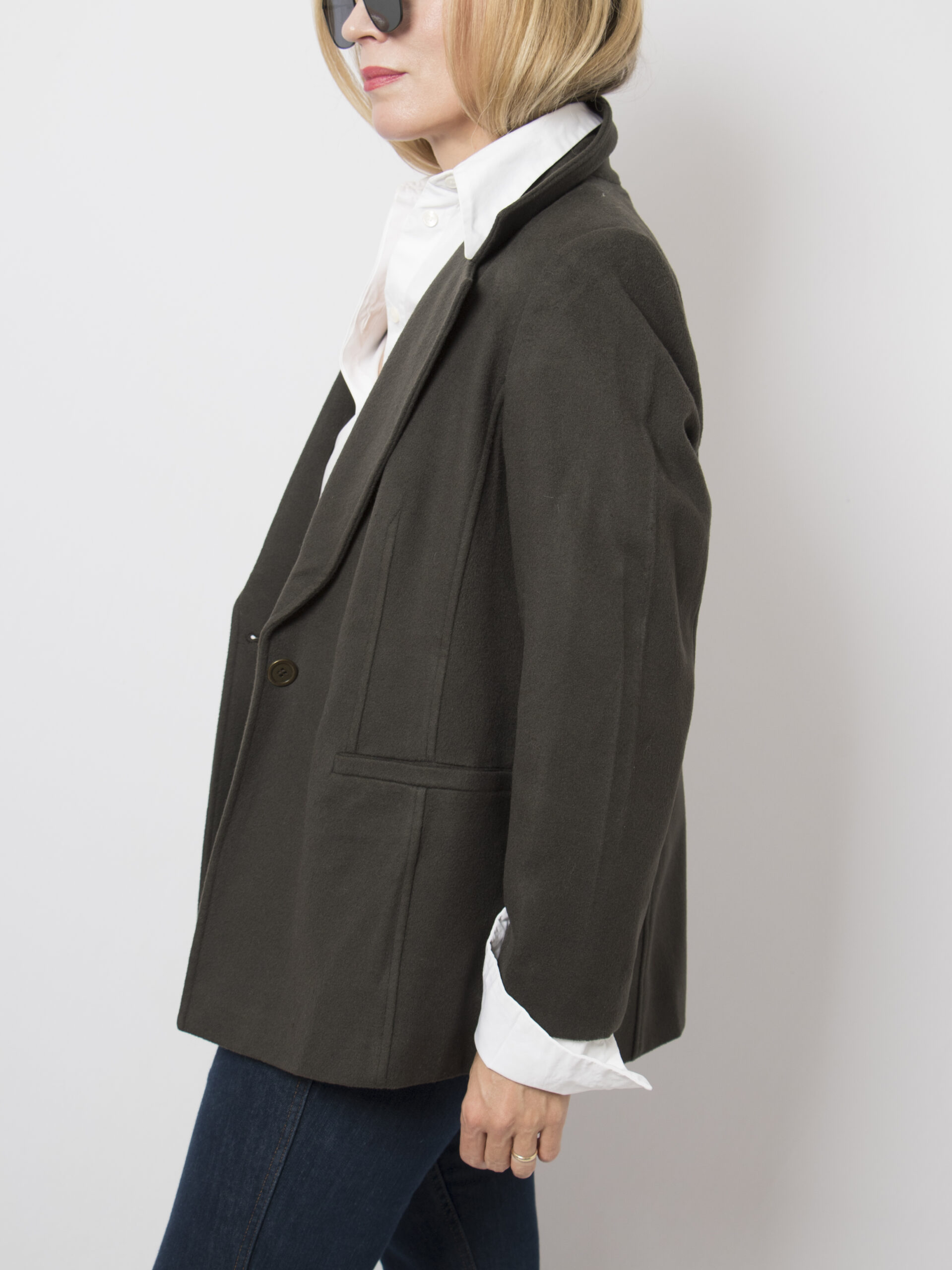 Vintage Persona Green Cashmere Blazer Vintage Persona Green Cashmere Blazer - Image 3