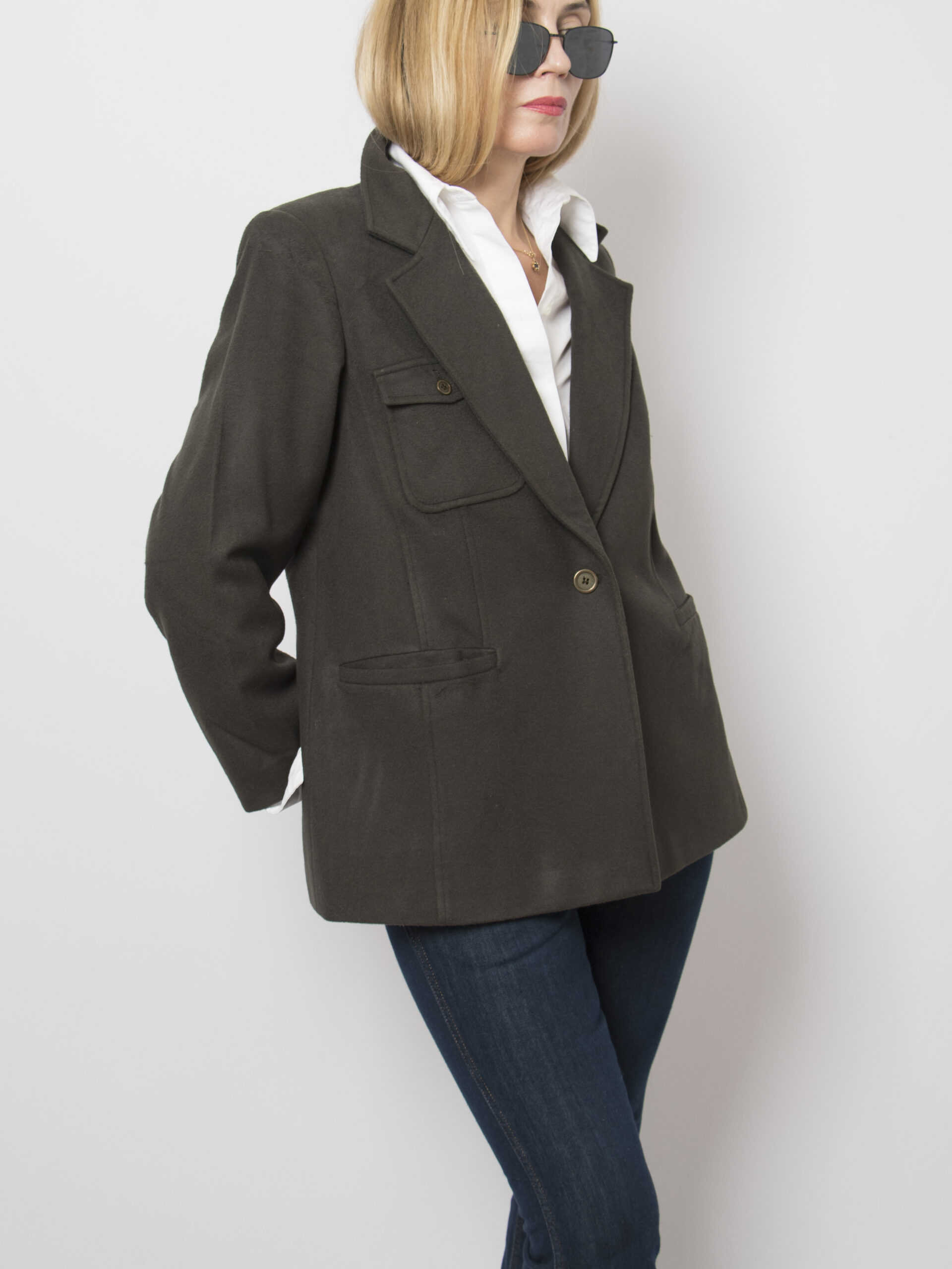 Vintage Persona Green Cashmere Blazer Vintage Persona Green Cashmere Blazer