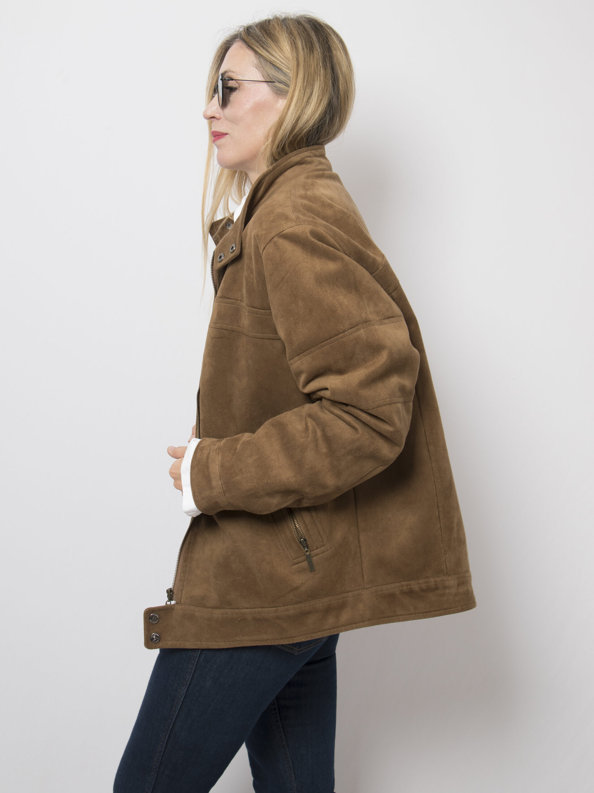 90s Armani Suede Bomber Jacket 90s Armani Suede Bomber Jacket - Image 6