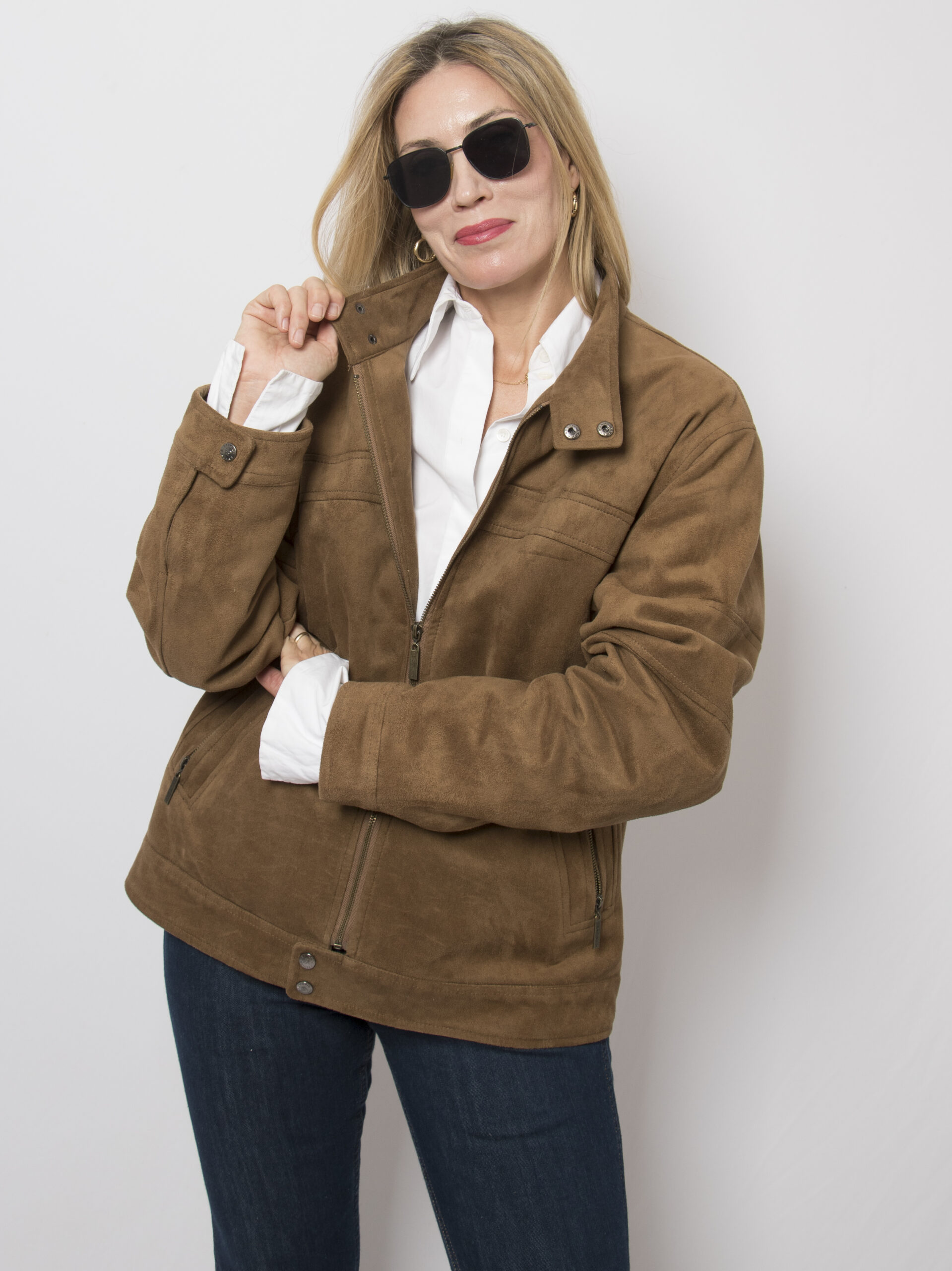 90s Armani Suede Bomber Jacket 90s Armani Suede Bomber Jacket - Image 4