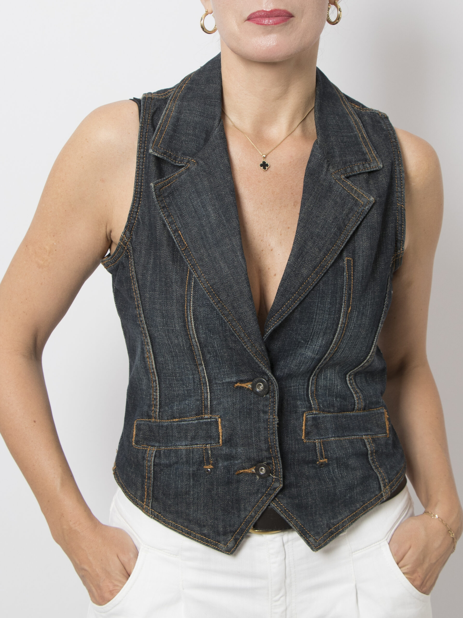 Vintage Denim Waitcoat Vintage Denim Waitcoat - Image 2