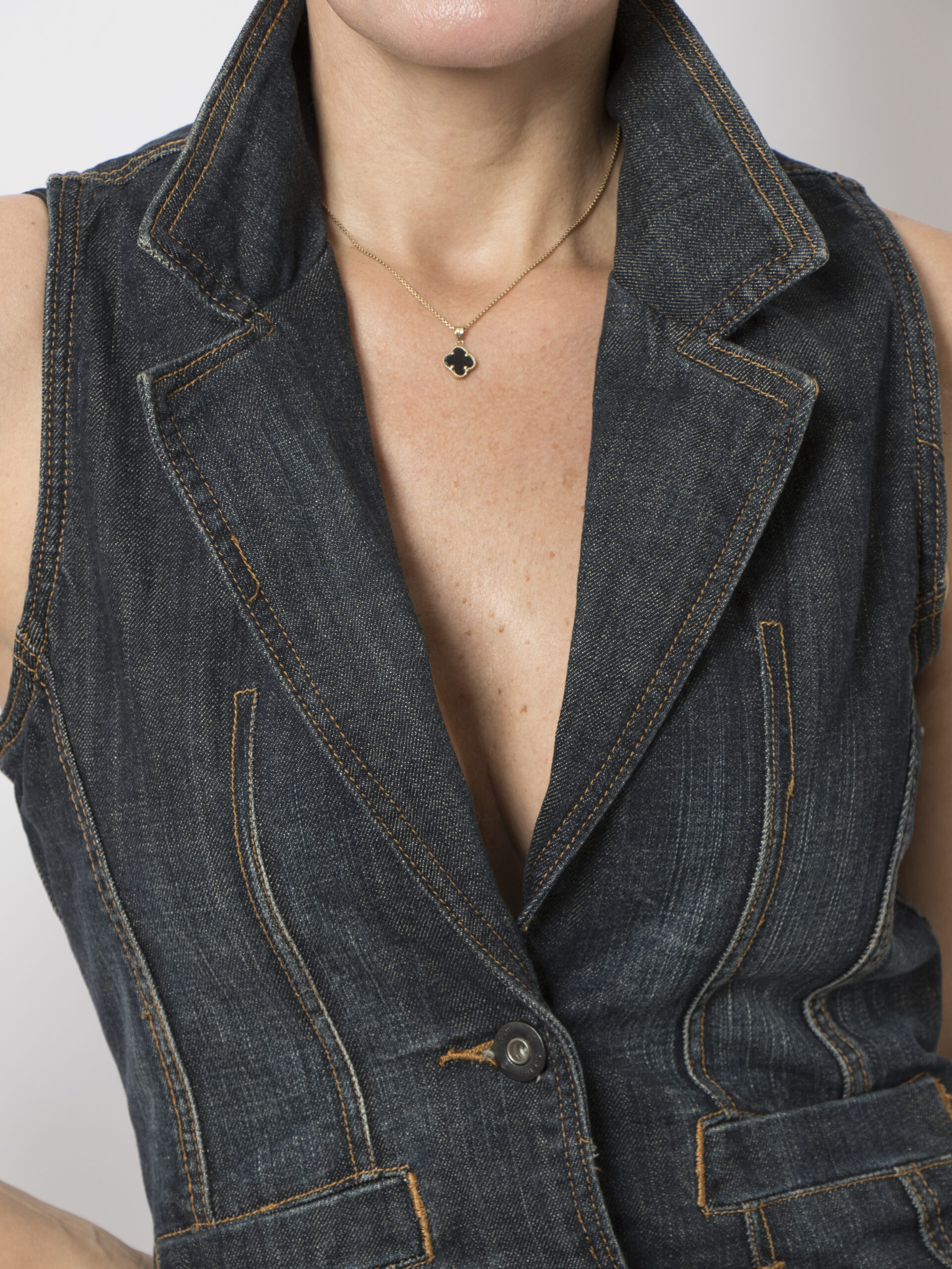 Vintage Denim Waitcoat Vintage Denim Waitcoat - Image 3