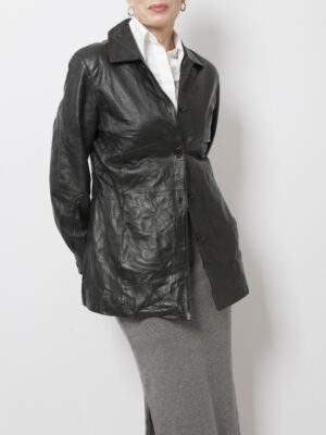 Vittoria Verani Leather Shirt Jacket