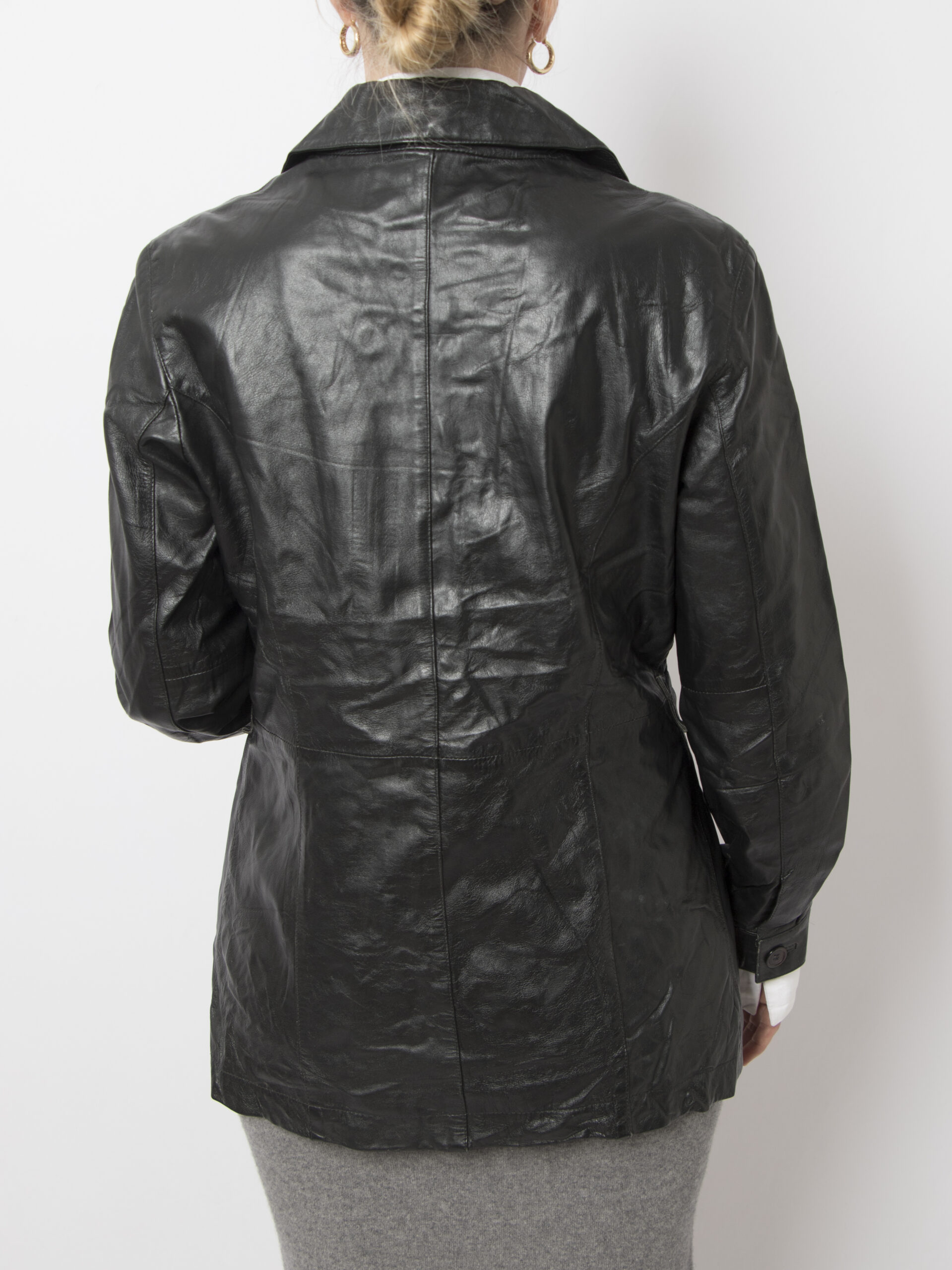 Vittoria Verani Leather Shirt Jacket Vittoria Verani Leather Shirt Jacket - Image 3