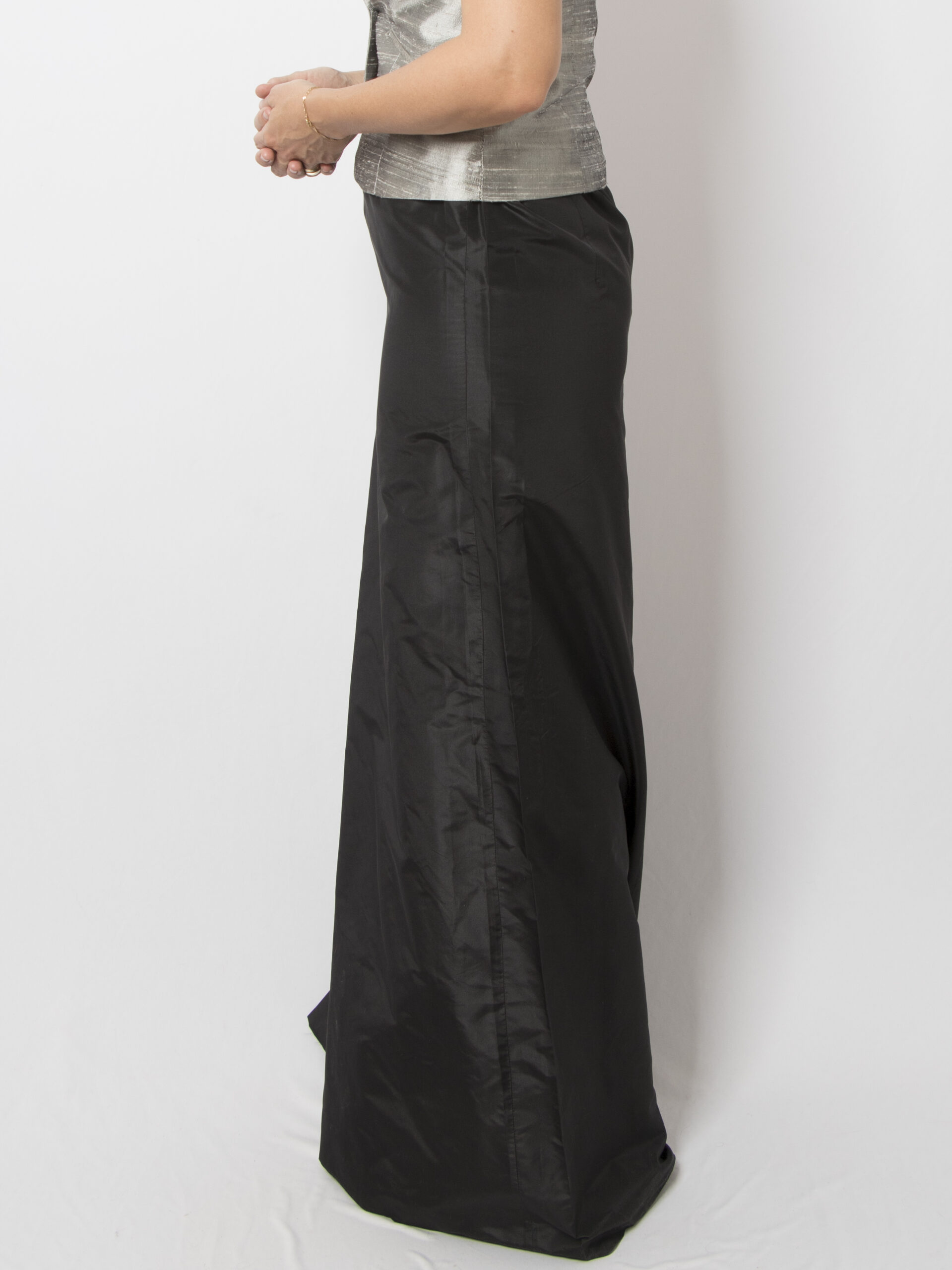 Vintage Black Maxi Silk Skirt Vintage Black Maxi Silk Skirt - Image 7