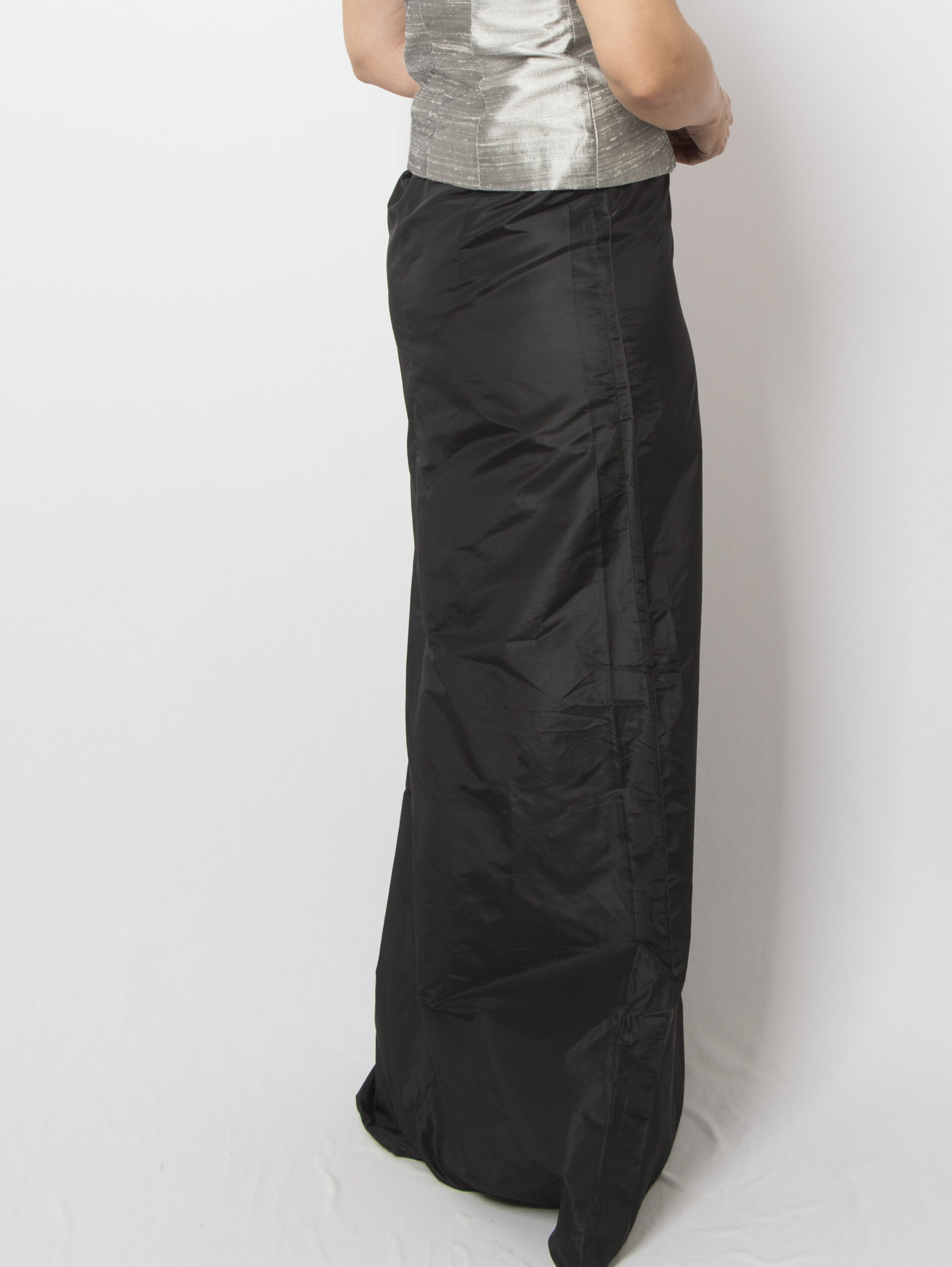 Vintage Black Maxi Silk Skirt Vintage Black Maxi Silk Skirt - Image 8