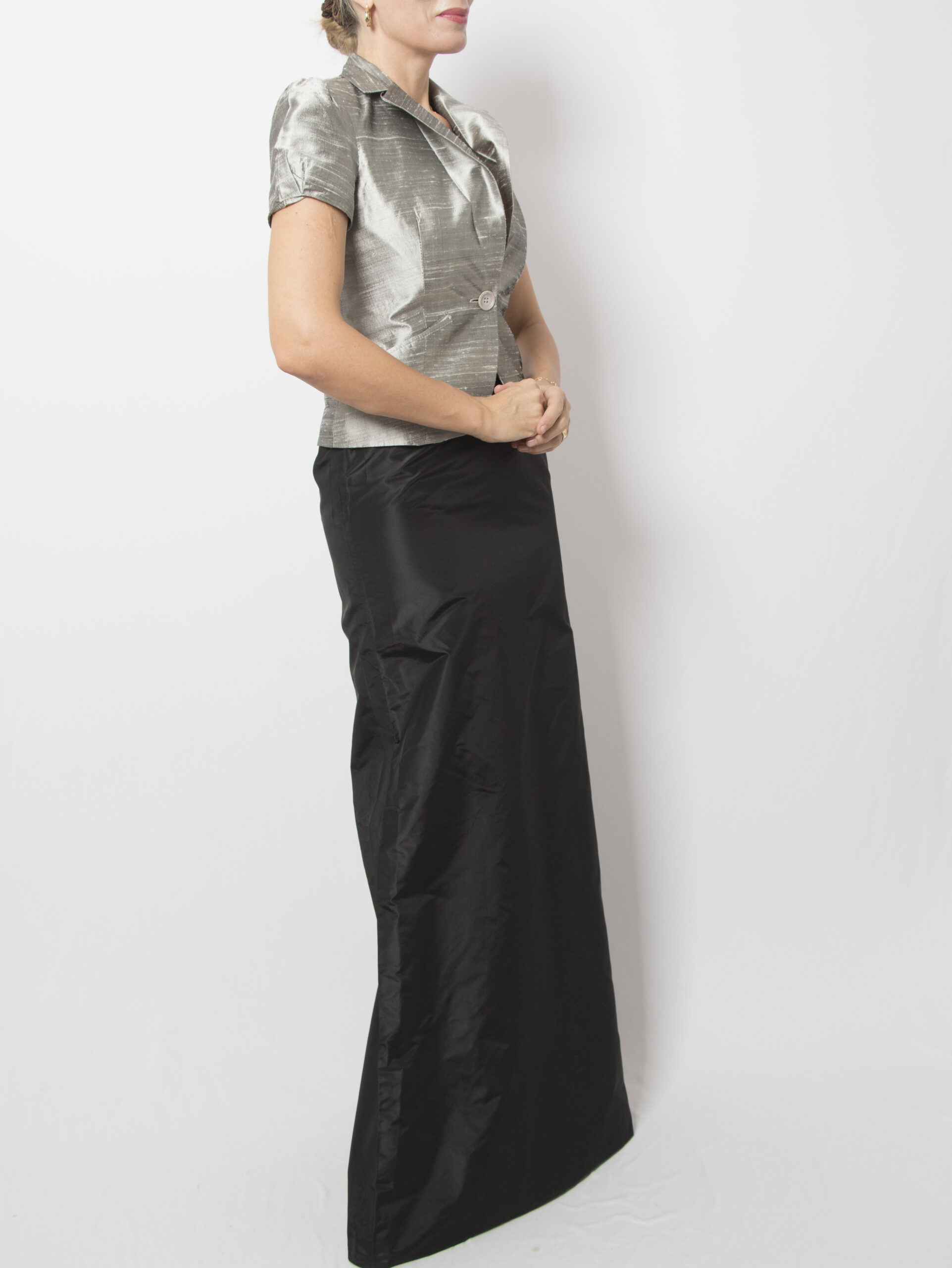 Vintage Black Maxi Silk Skirt Vintage Black Maxi Silk Skirt - Image 9